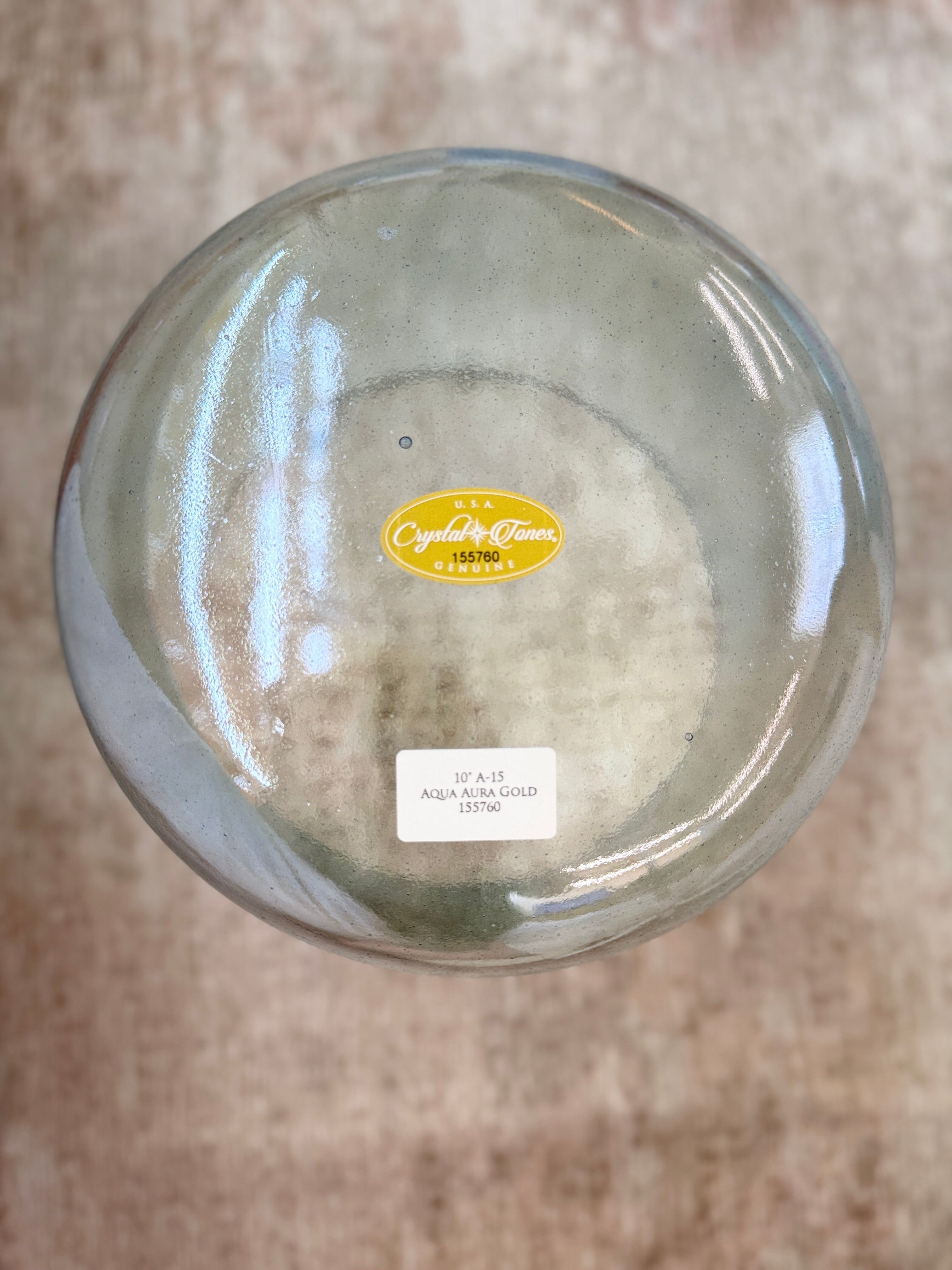 10" A-15 Aqua Aura Gold 155760 Crystal Tones® Alchemy Singing Bowl