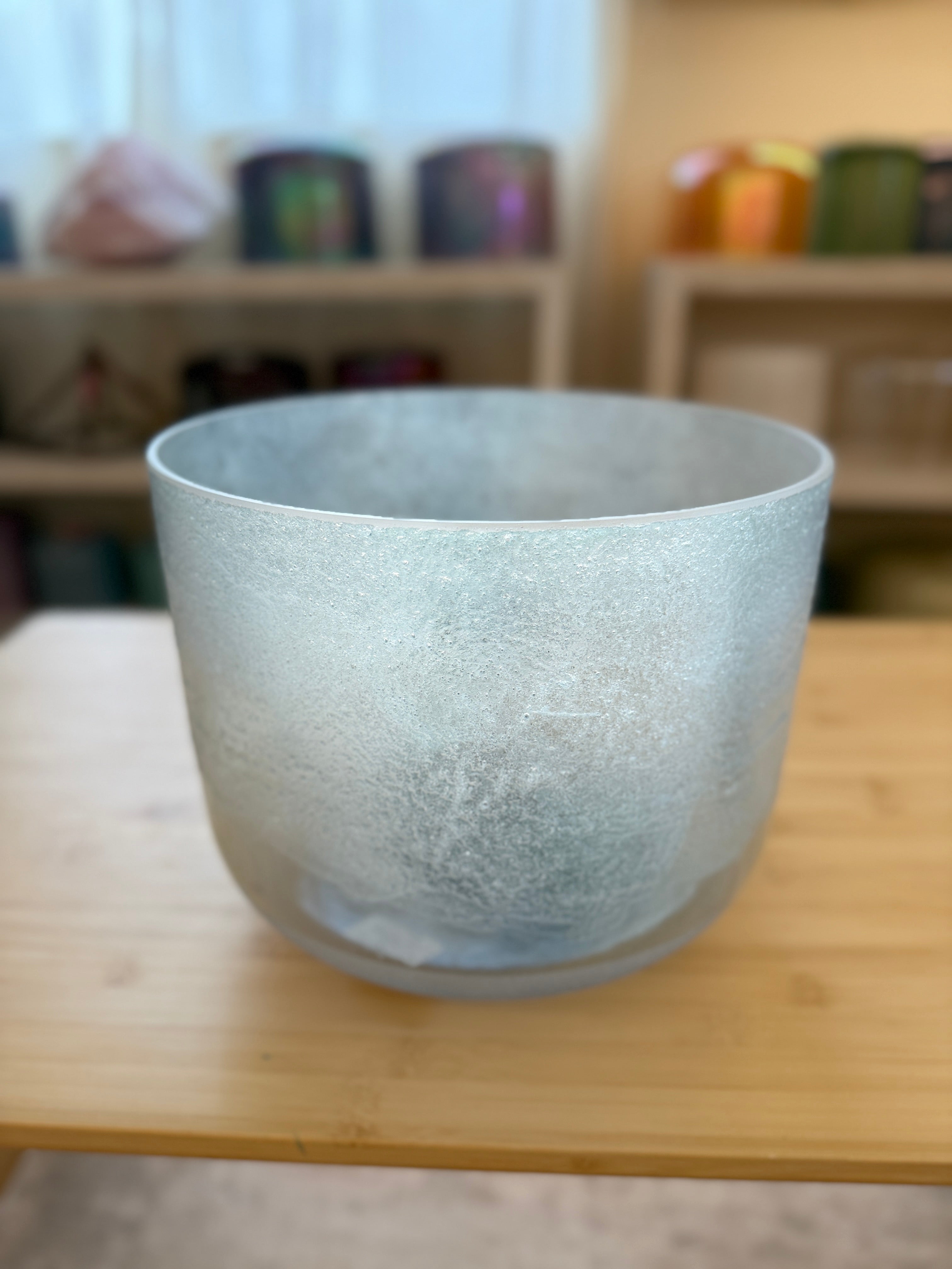 10" A-40 Lemurian Seed, Aqua Aura Gold, Frosted Base 133234 Crystal Tones® Alchemy Singing Bowl