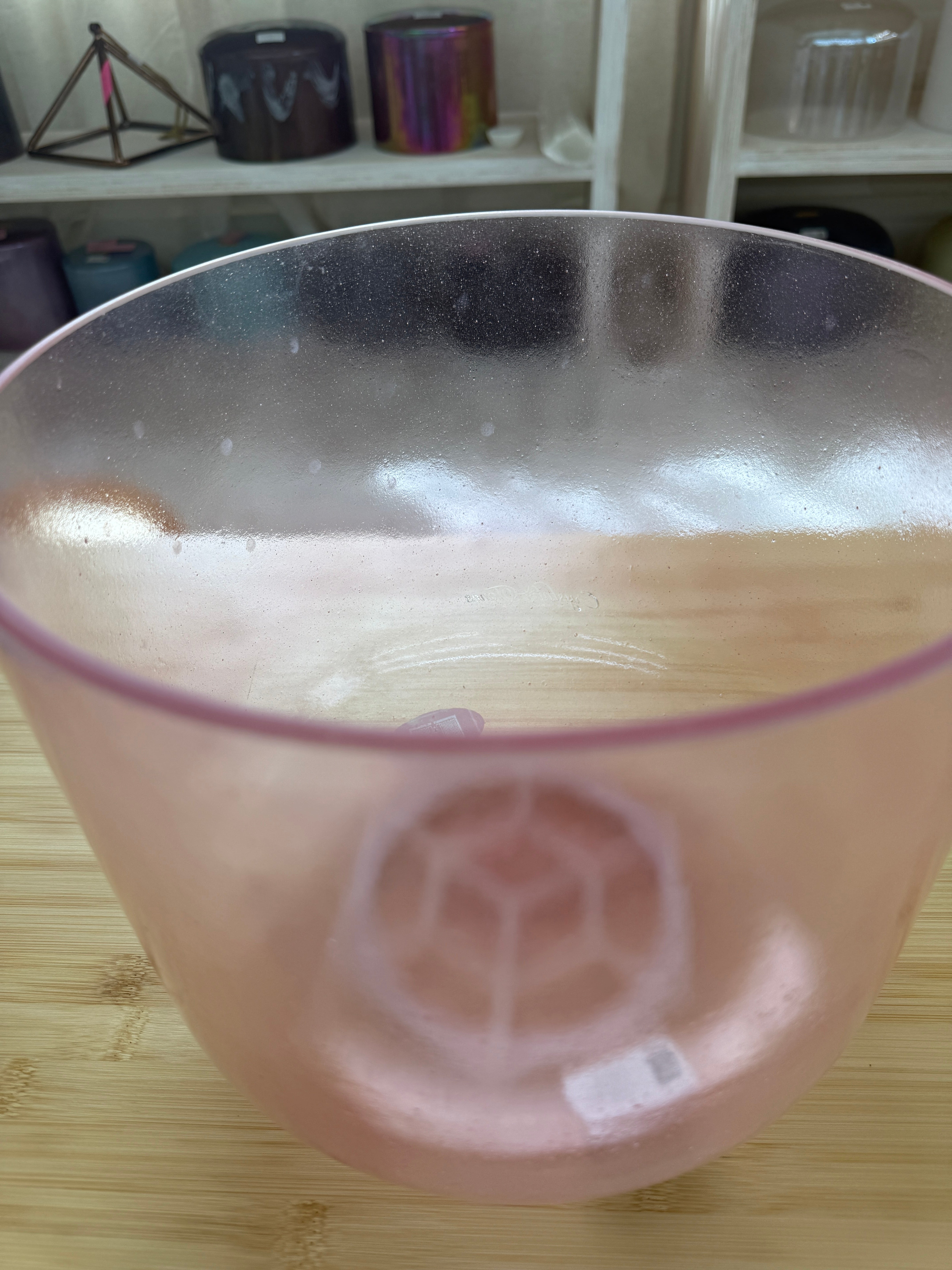 10" A#-20 Tesseract Salt, Pink Aura Gold 155132 Crystal Tones® Alchemy Singing Bowl