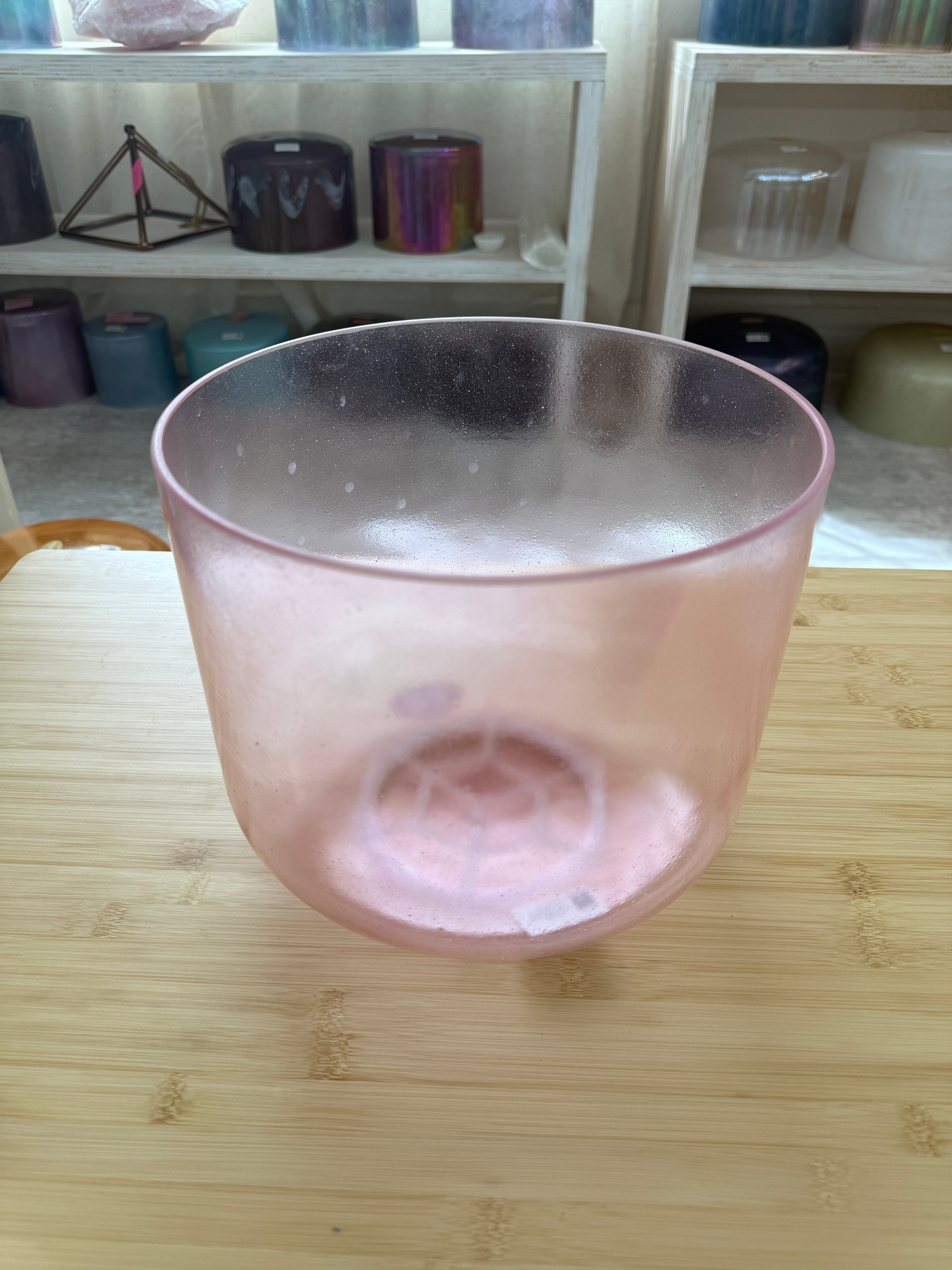 10" A#-20 Tesseract Salt, Pink Aura Gold 155132 Crystal Tones® Alchemy Singing Bowl