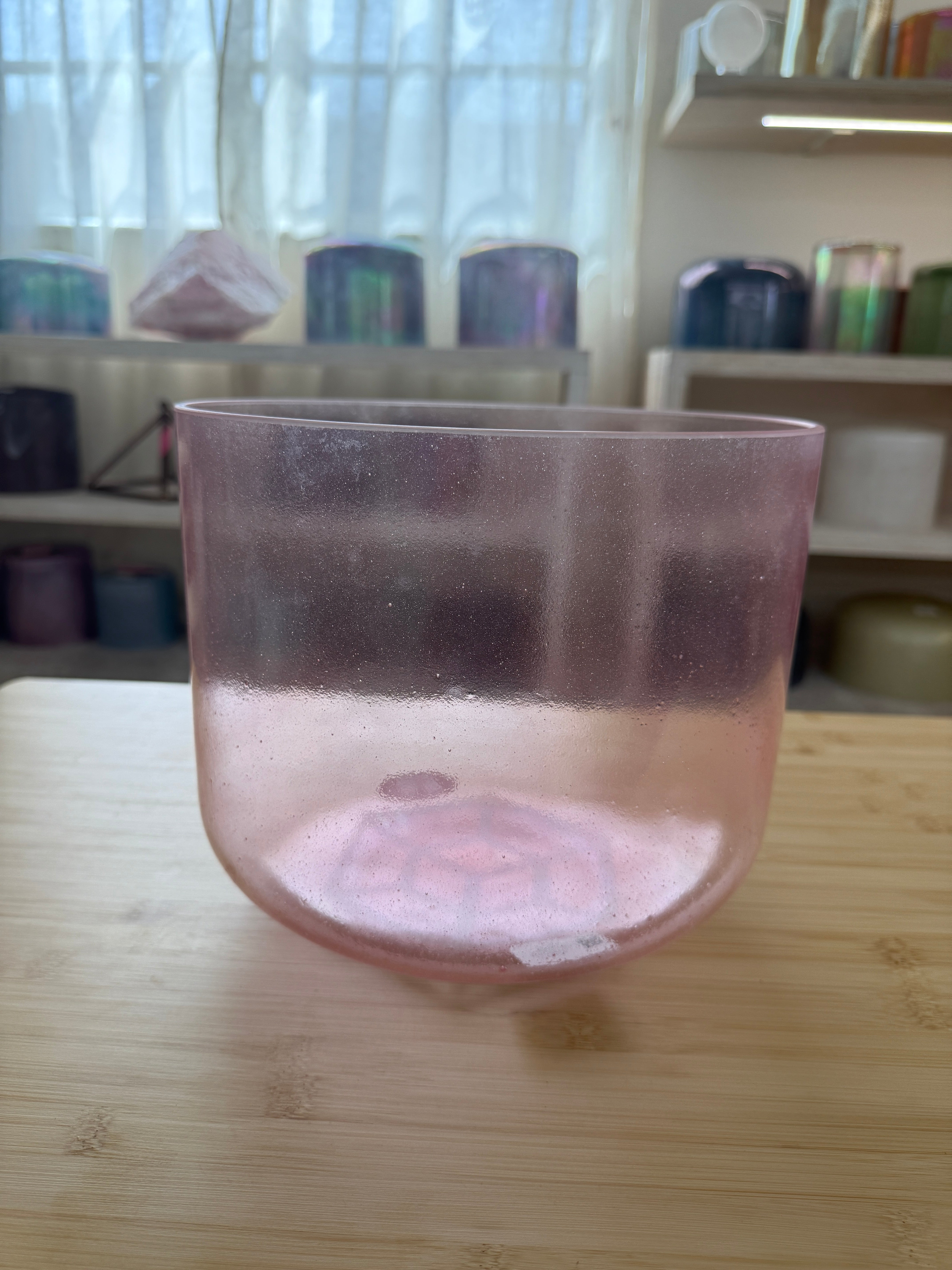 10" A#-20 Tesseract Salt, Pink Aura Gold 155132 Crystal Tones® Alchemy Singing Bowl