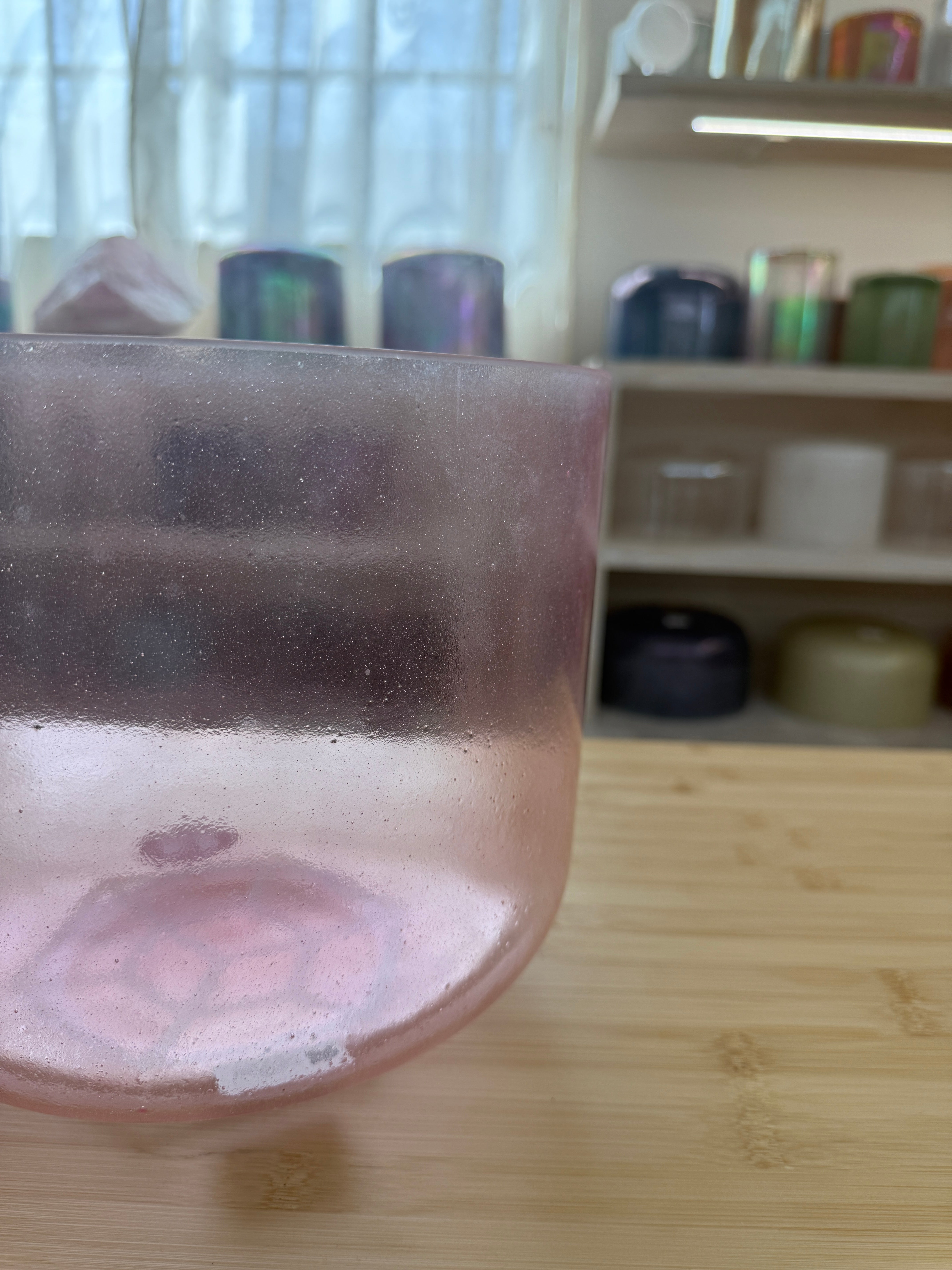 10" A#-20 Tesseract Salt, Pink Aura Gold 155132 Crystal Tones® Alchemy Singing Bowl