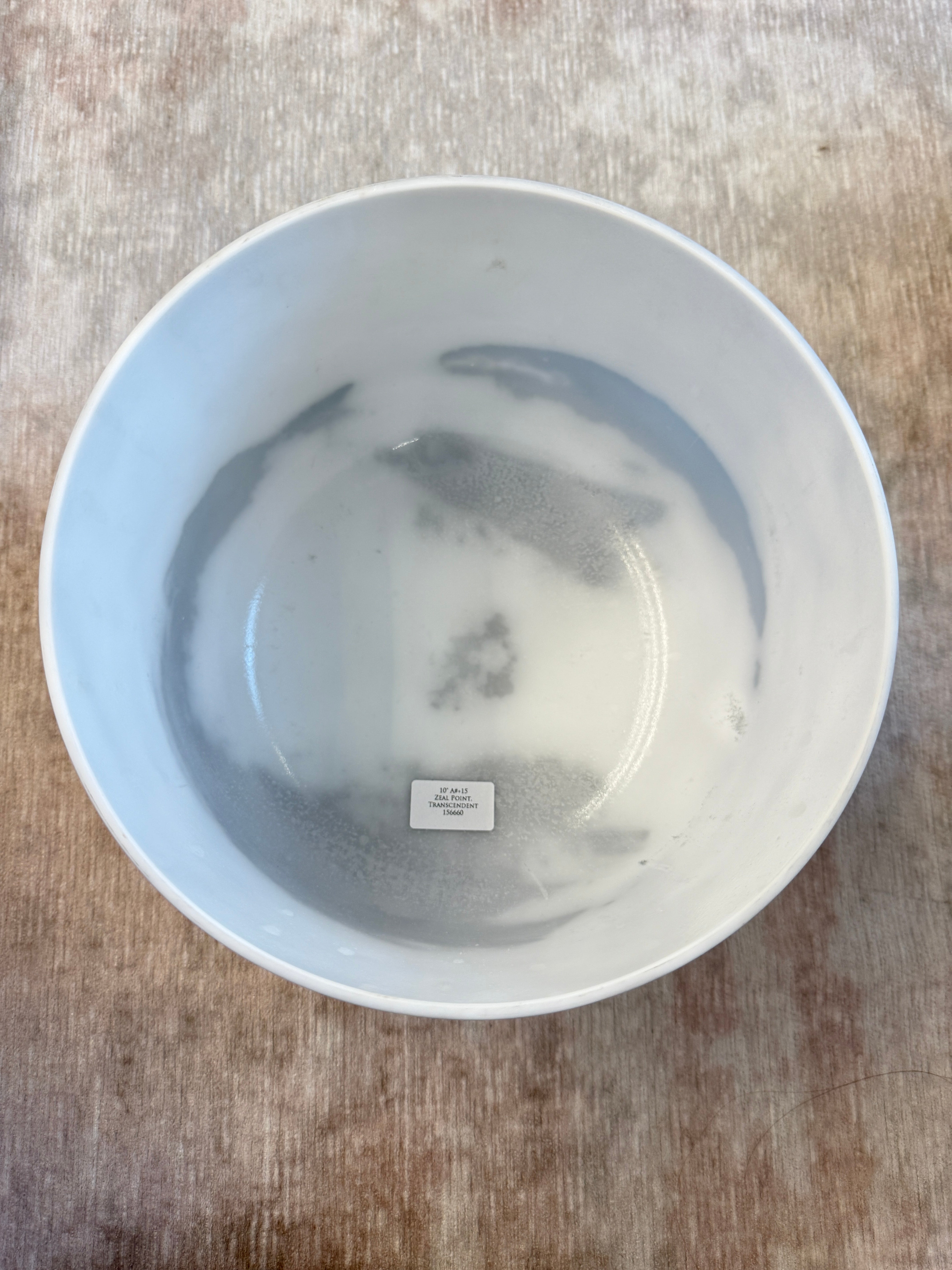 10" A#+15 Zeal Point, Transcendent 156660 Crystal Tones® Alchemy Singing Bowl