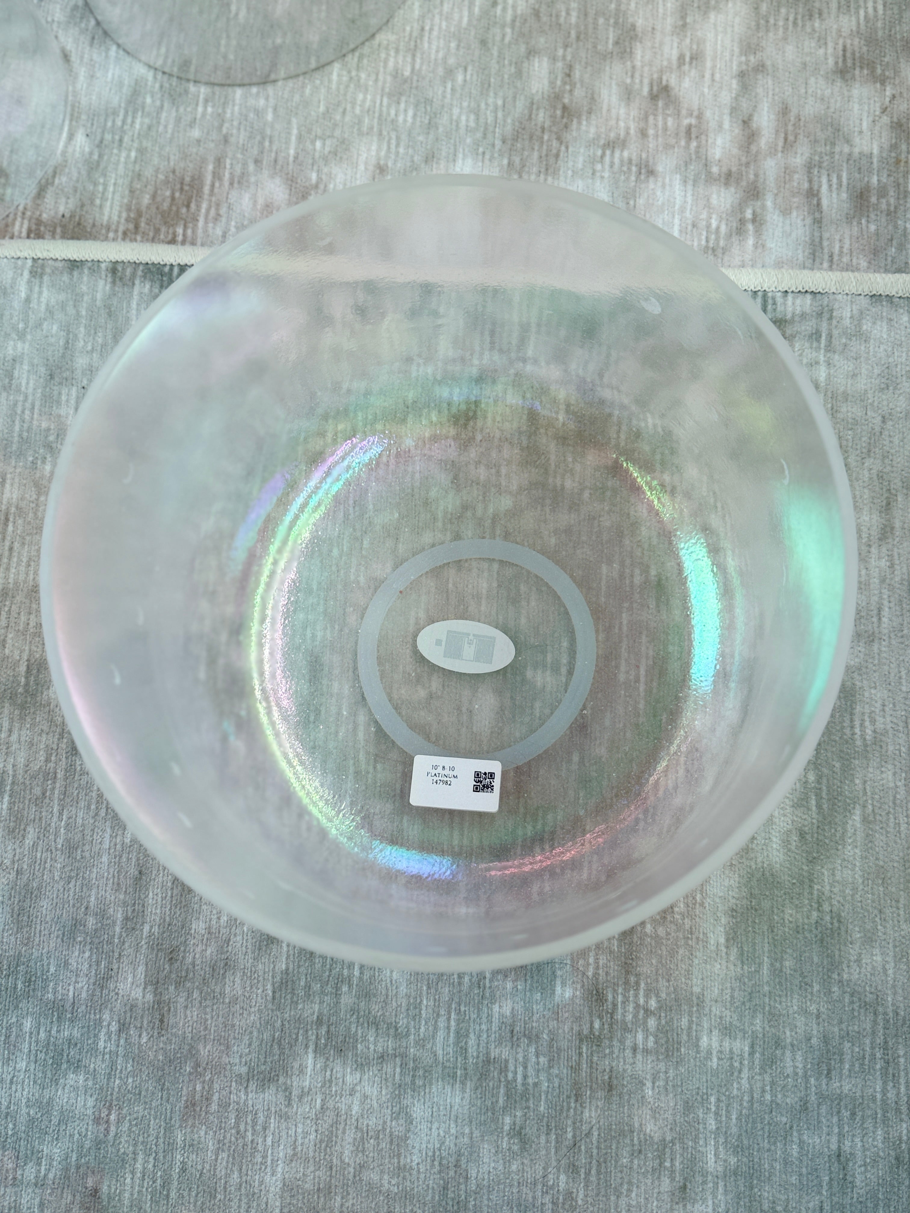 10" B-10 Platinum 147982 Crystal Tones® Alchemy Singing Bowl
