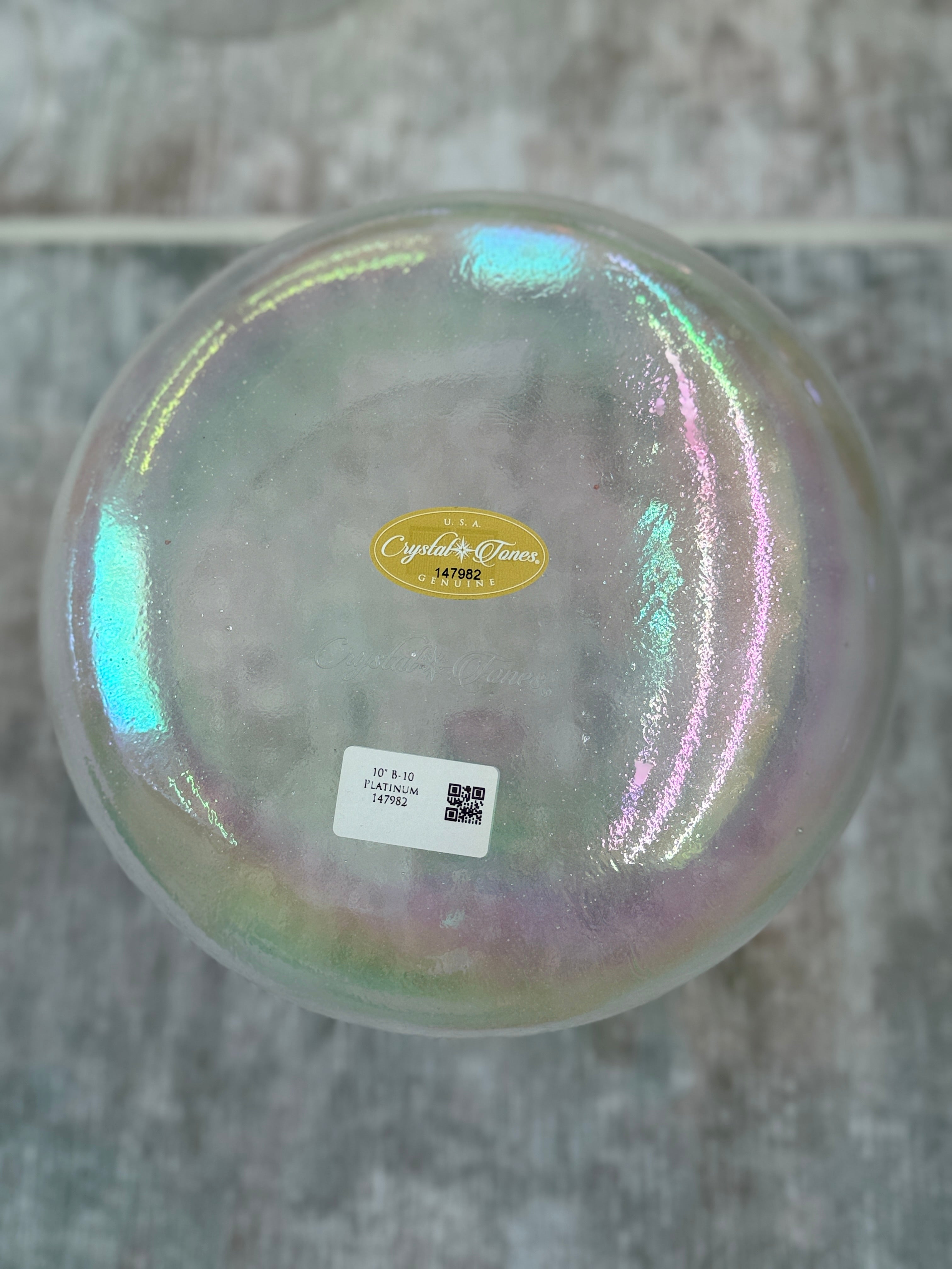 10" B-10 Platinum 147982 Crystal Tones® Alchemy Singing Bowl