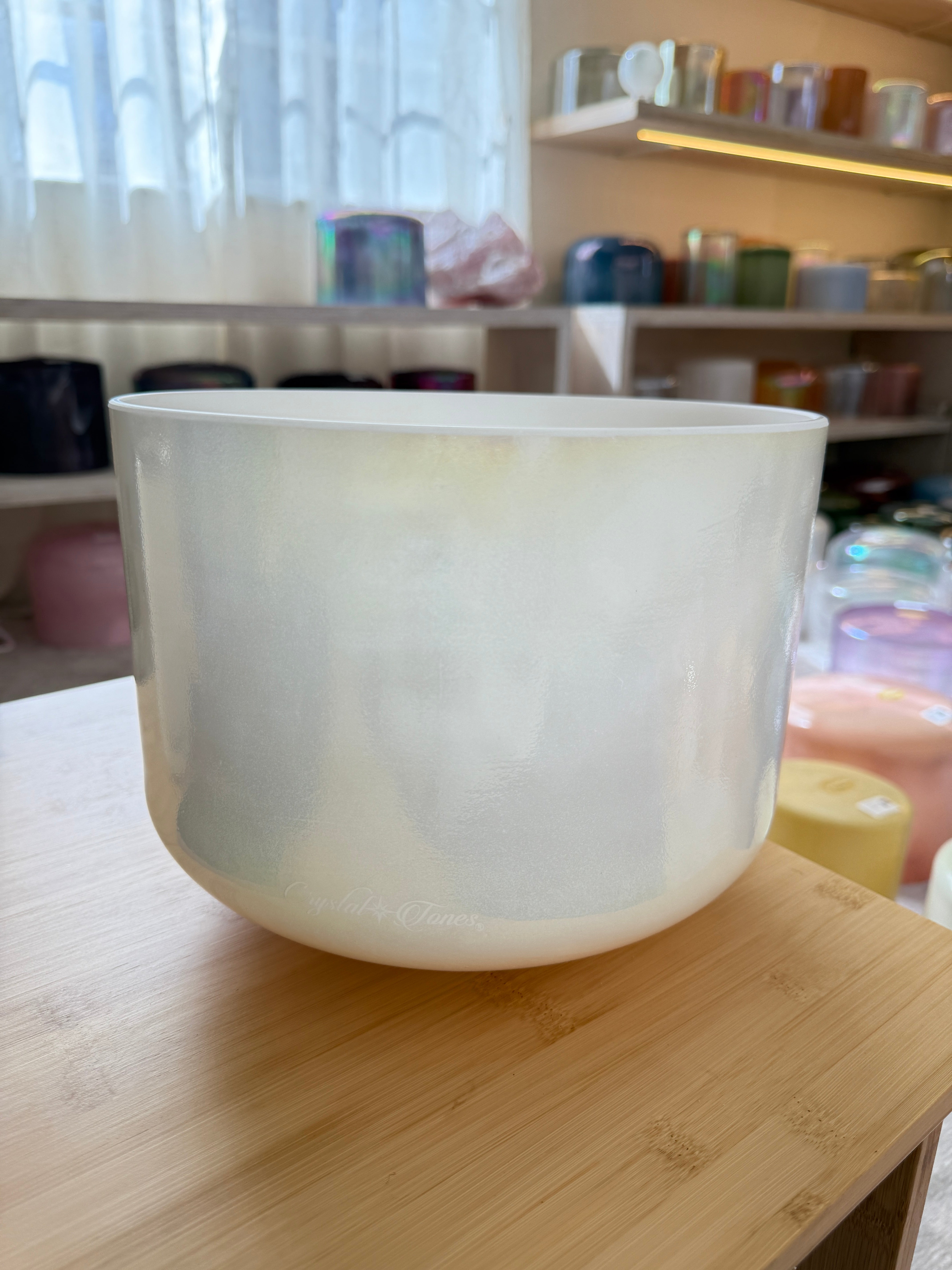 10" B-5 Lemon Angel Gold, Laughing Buddha (Base) 157404 Crystal Tones® Alchemy Singing Bowl