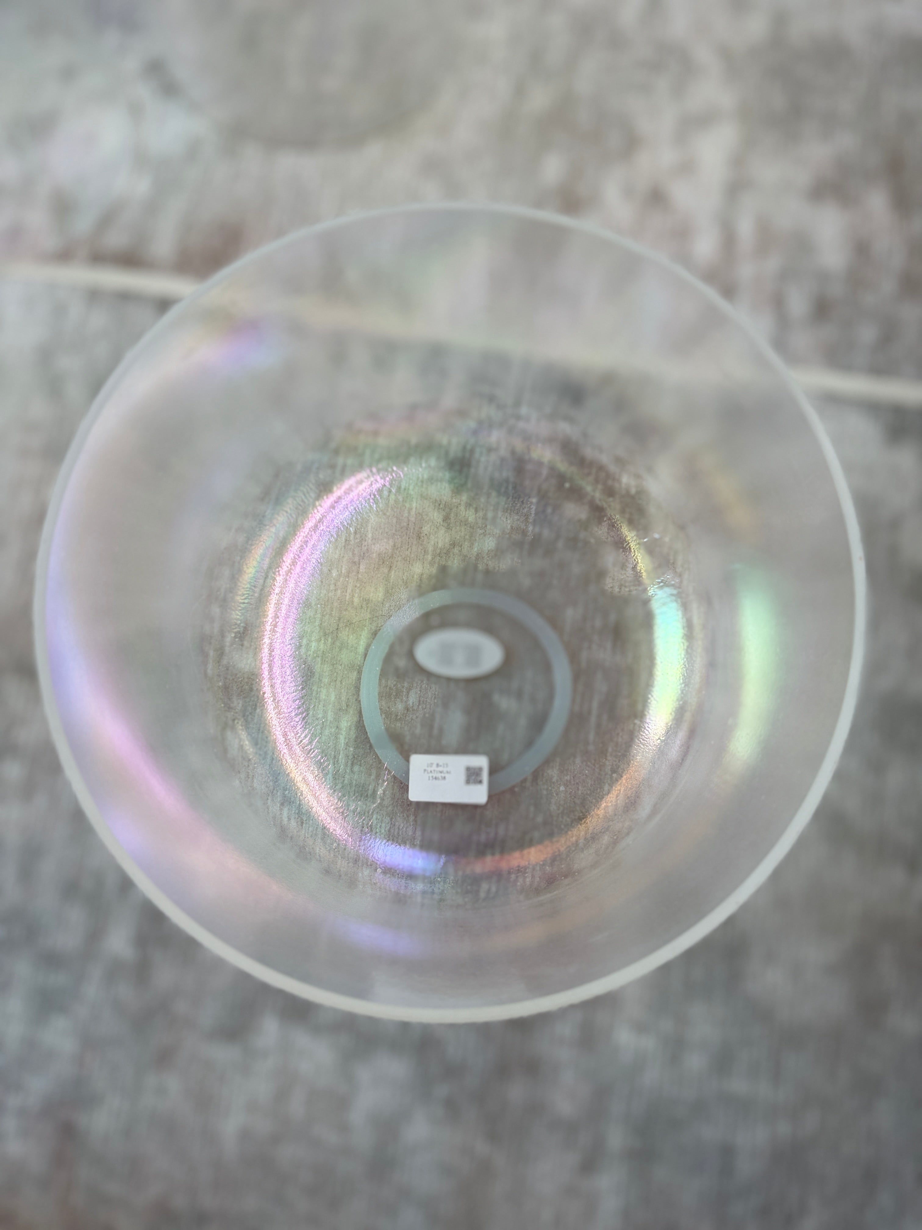 10" B+15 Platinum 154638 Crystal Tones® Alchemy Singing Bowl
