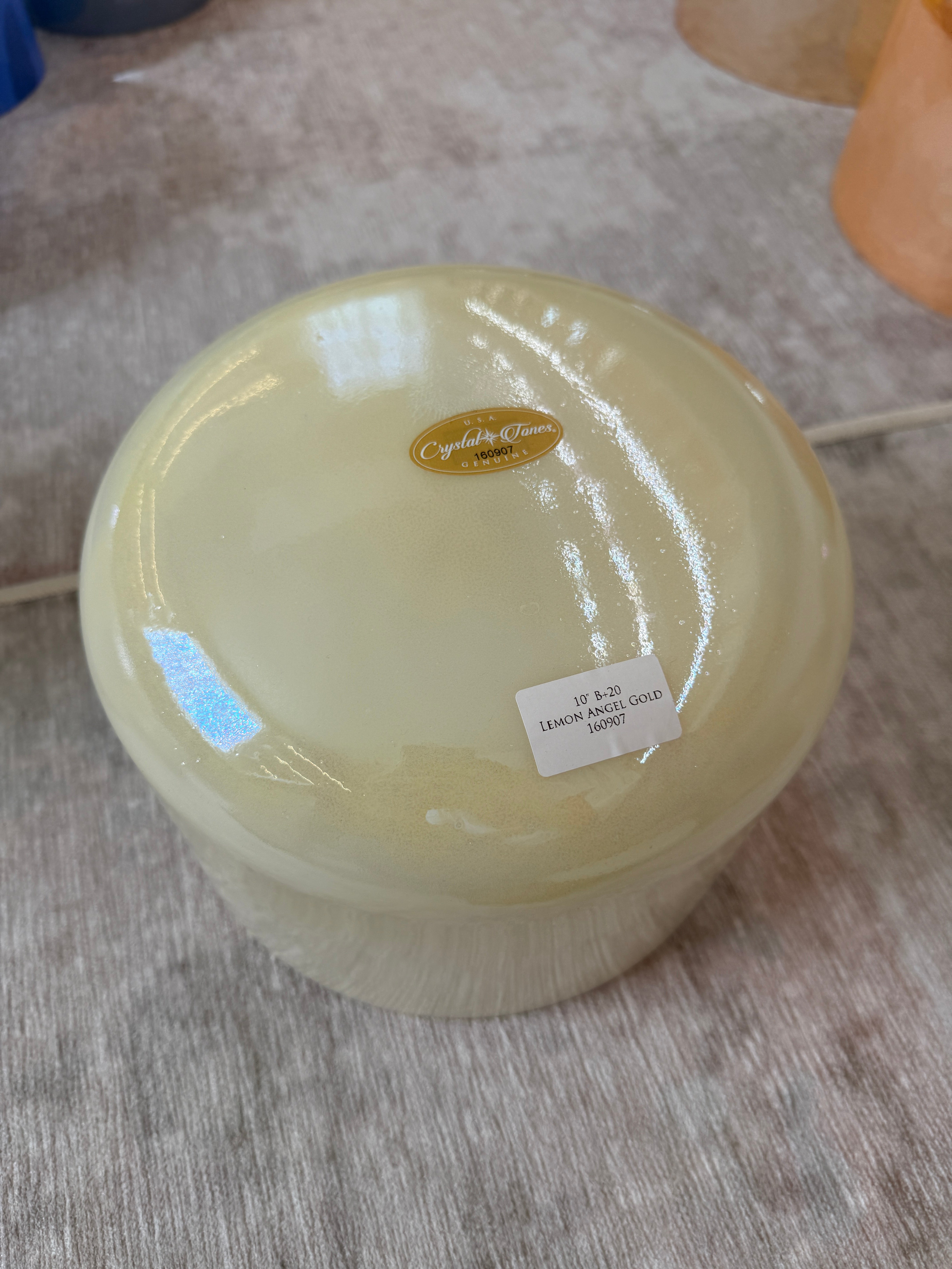 10" B+20 Lemon Angel Gold 160907 Crystal Tones® Alchemy Singing Bowl