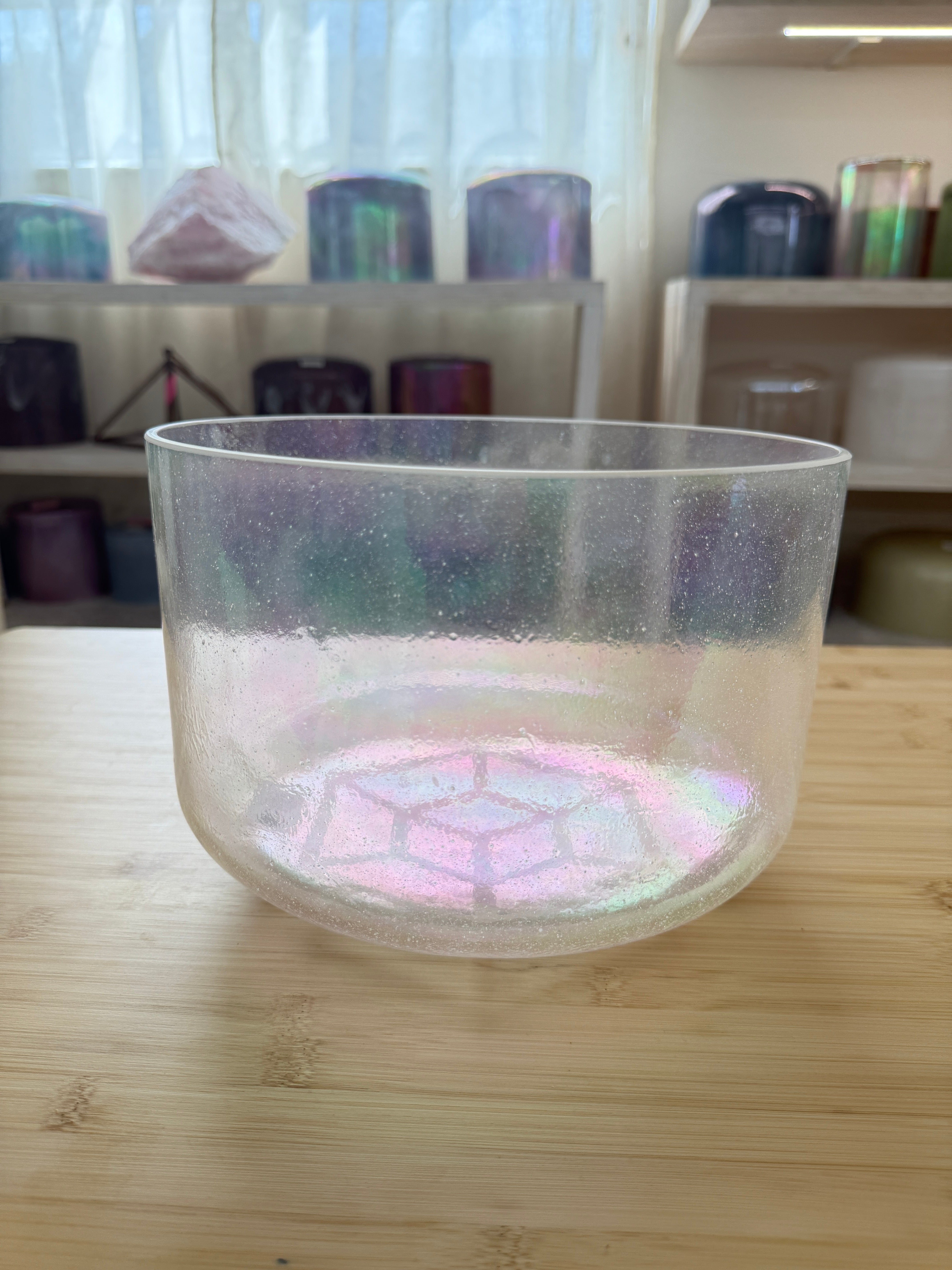 10" B+5 Tesseract Salt, Platinum, Transcendent 152584 Crystal Tones® Alchemy Singing Bowl