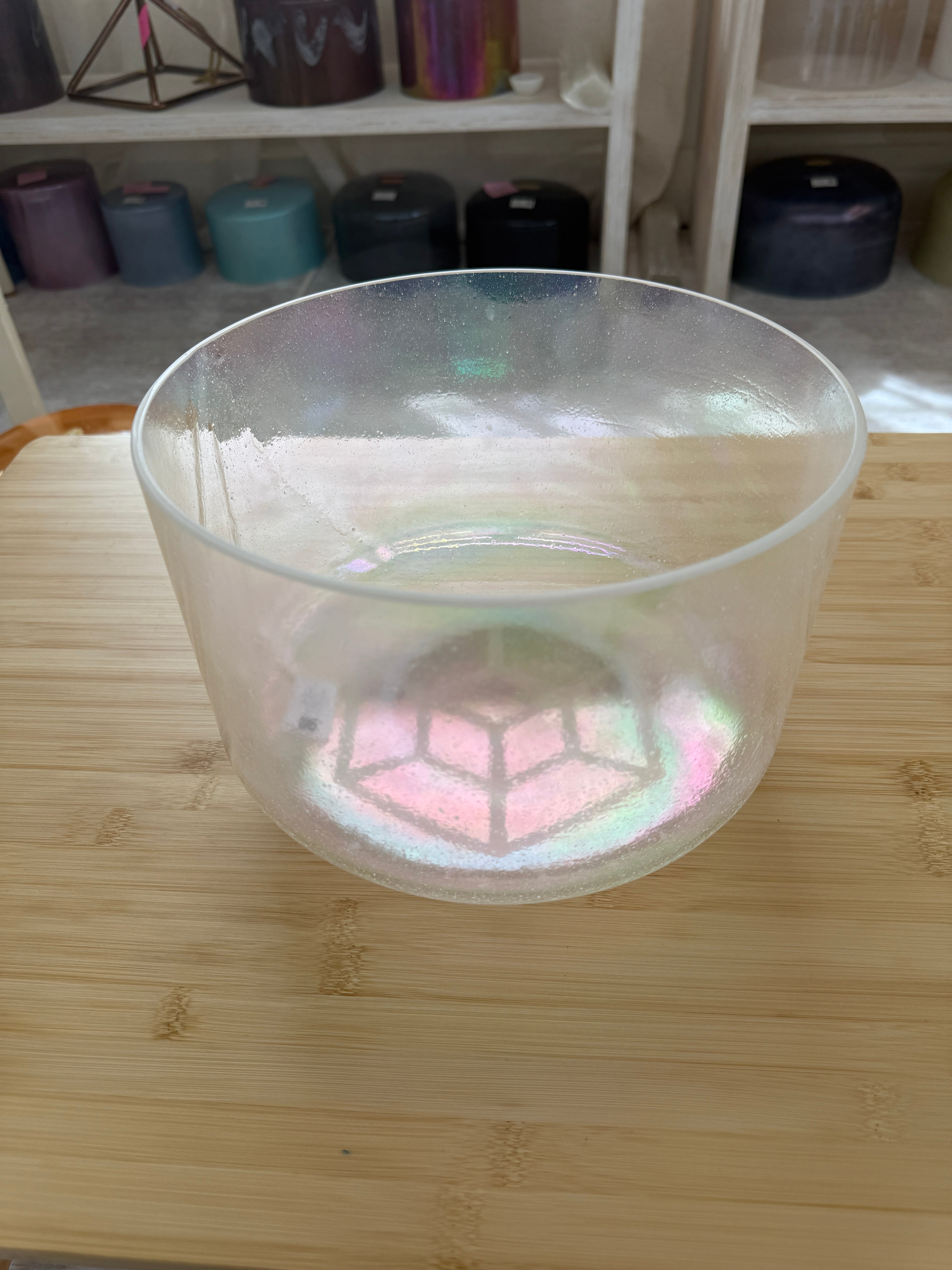 10" B+5 Tesseract Salt, Platinum, Transcendent 152584 Crystal Tones® Alchemy Singing Bowl