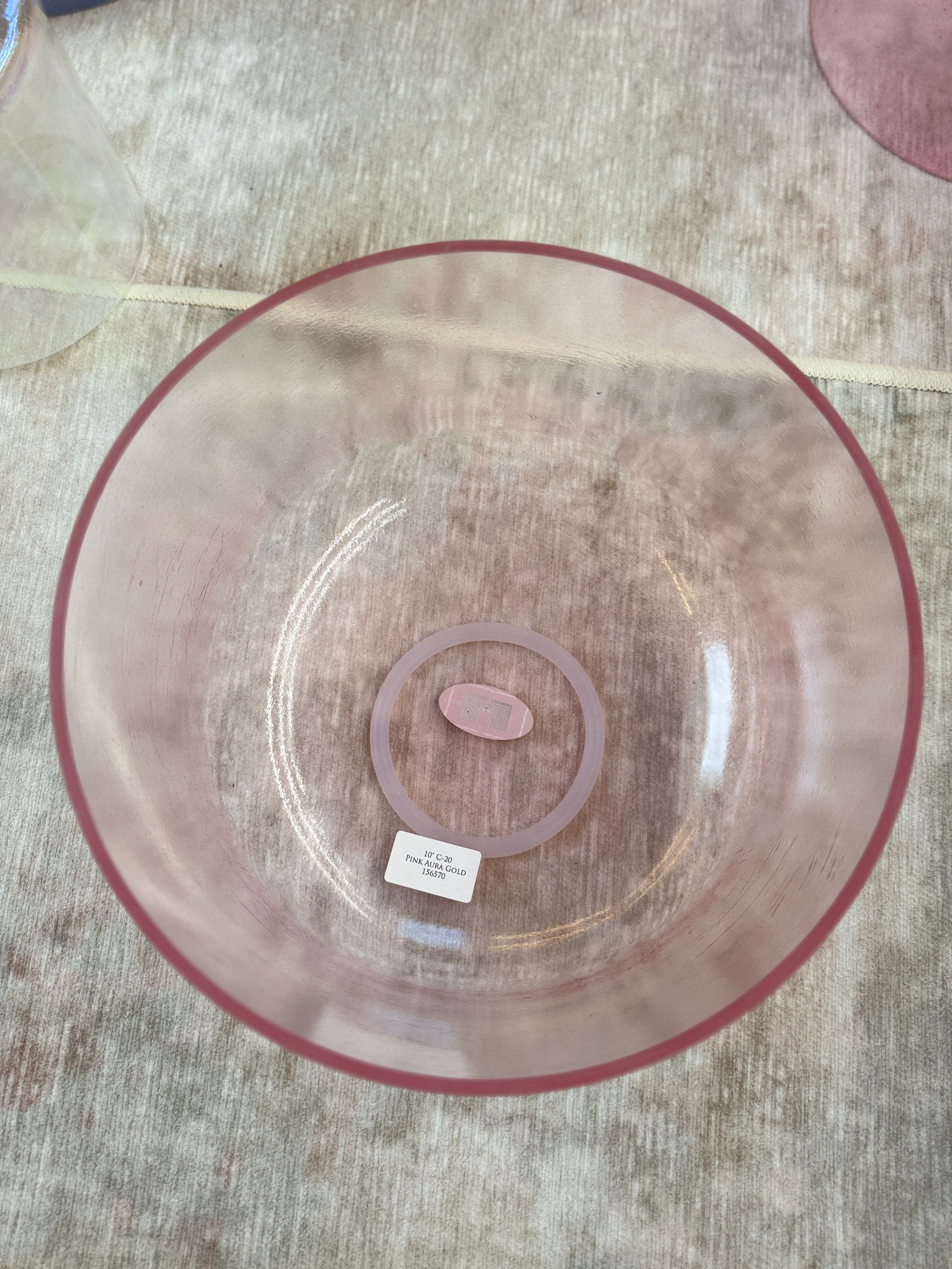 10" C-20 Pink Aura Gold 156570 Crystal Tones® Alchemy Singing Bowl