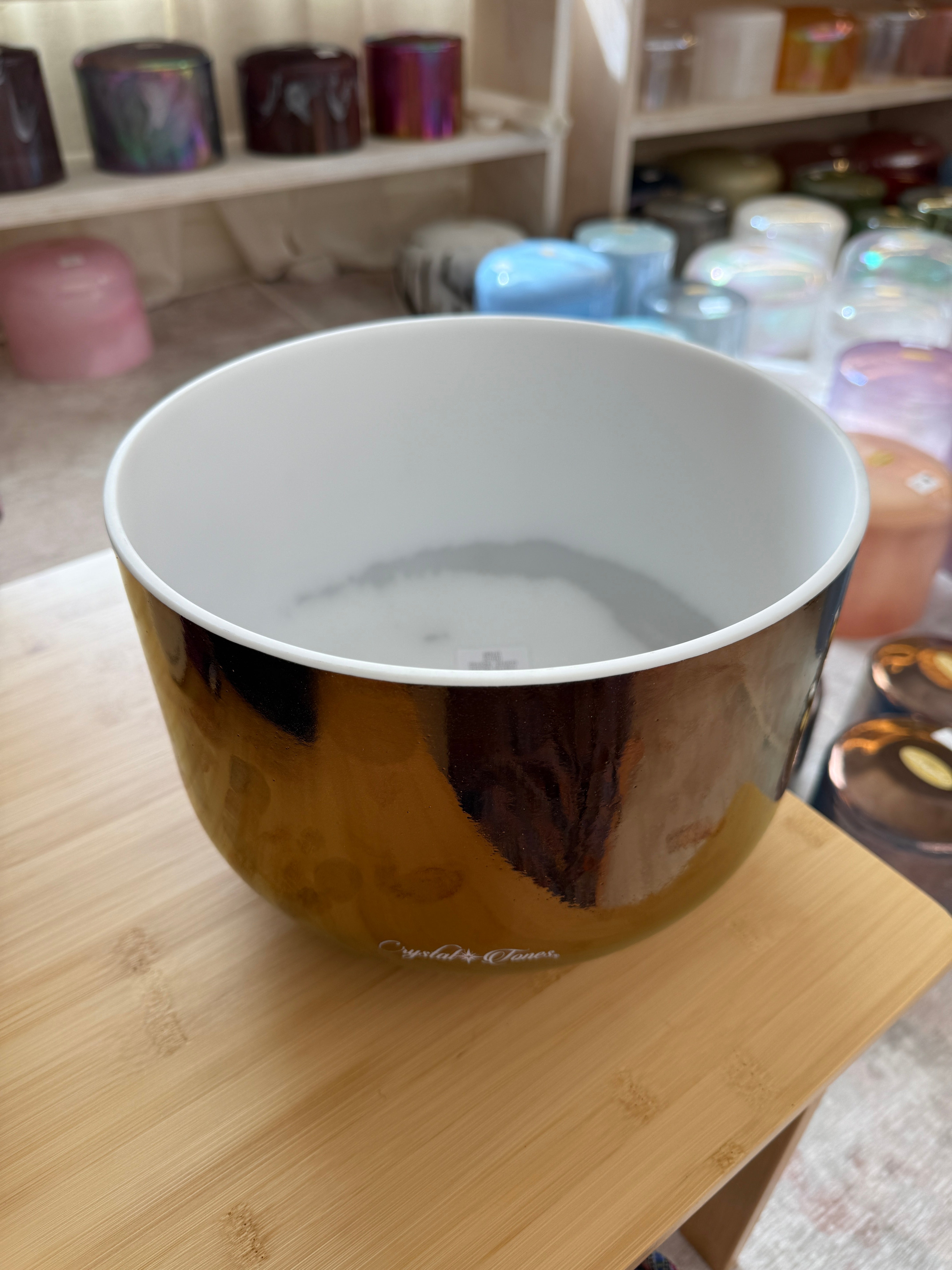 10" C0 Tibetan Quartz Copper, Frosted Inside 157459 Crystal Tones® Alchemy Singing Bowl