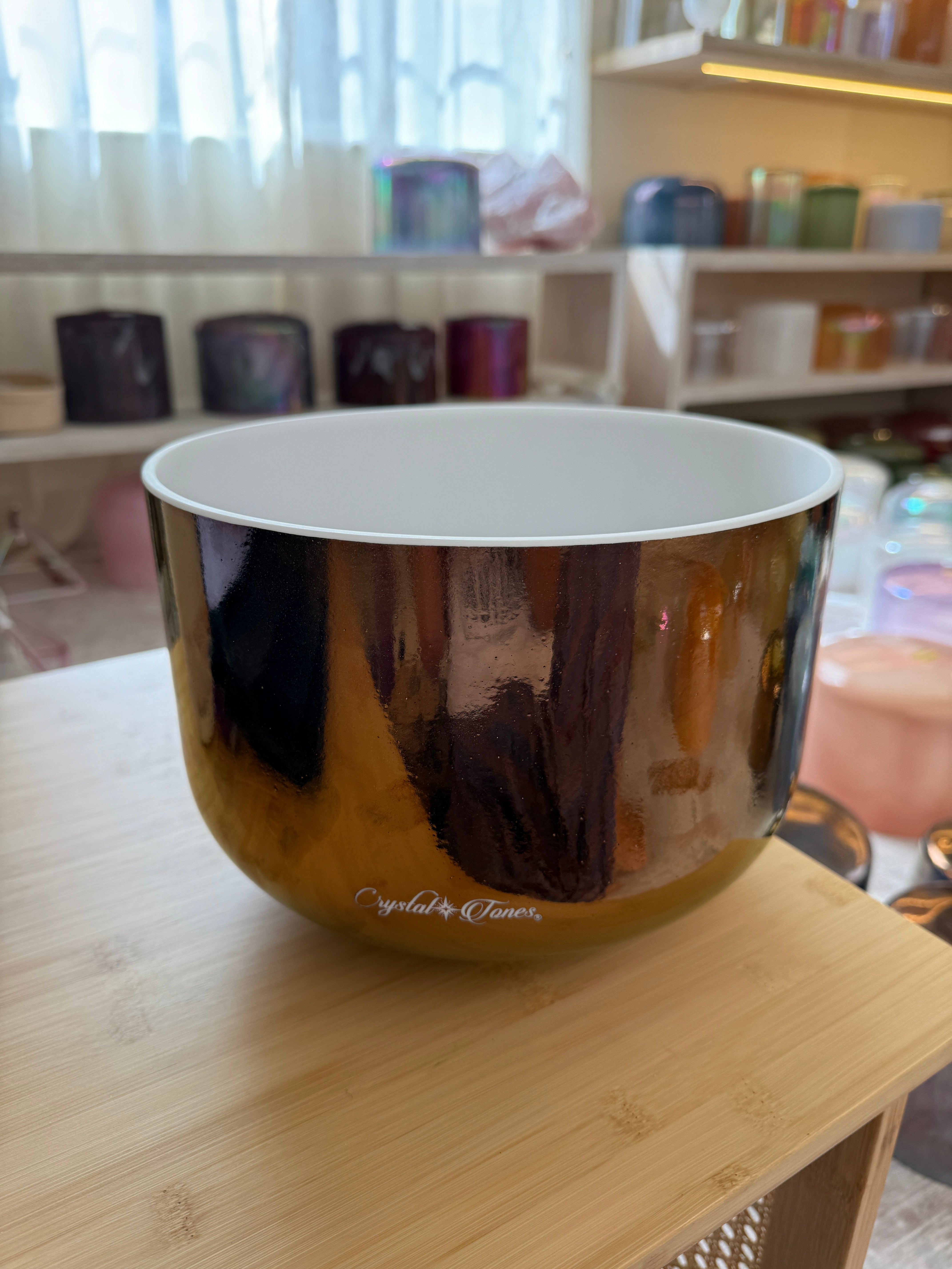 10" C0 Tibetan Quartz Copper, Frosted Inside 157459 Crystal Tones® Alchemy Singing Bowl