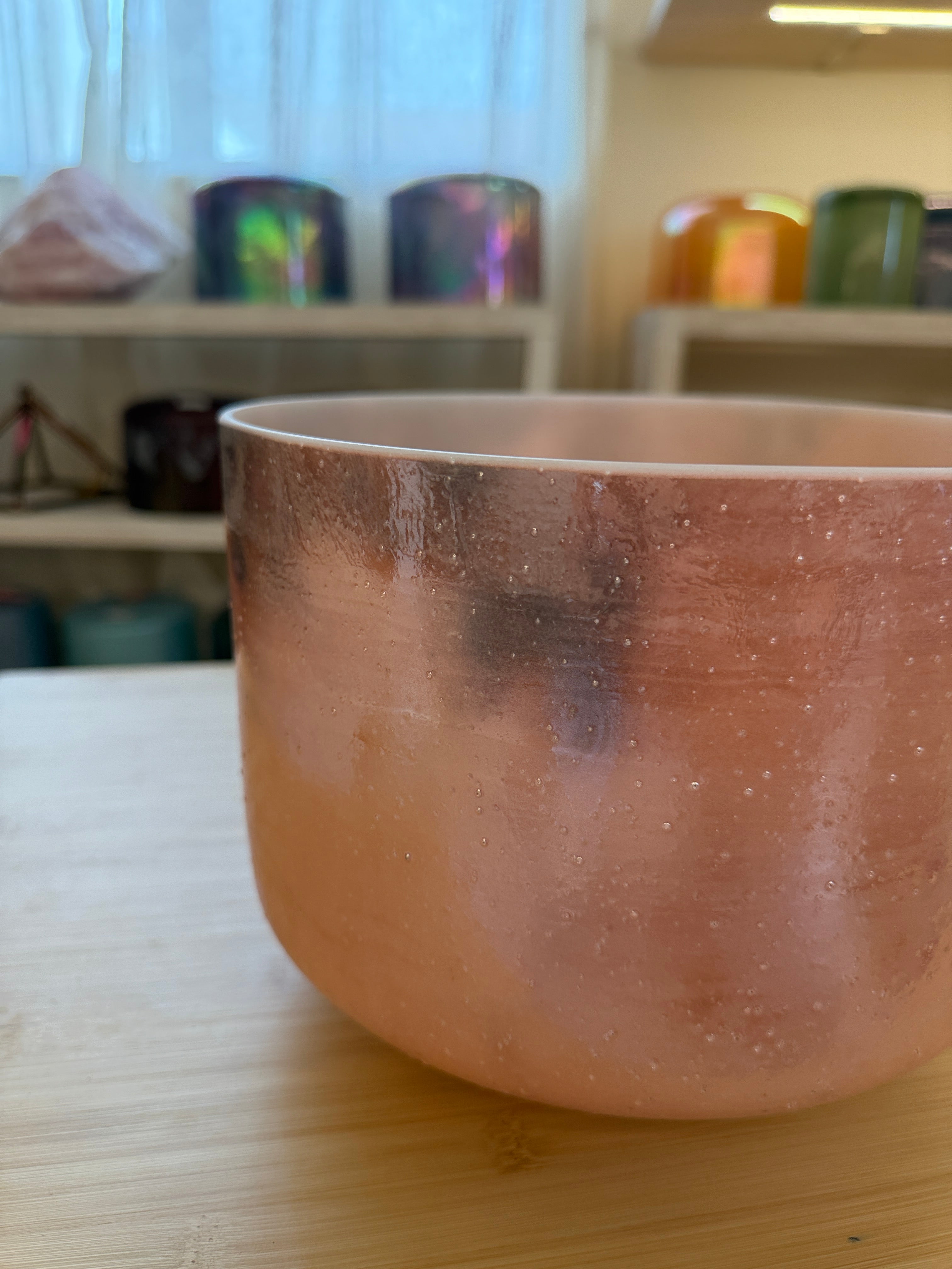 10" C+10 Sedona Red Rock, Palladium, Frosted Rim Inside 149880 Crystal Tones® Alchemy Singing Bowl