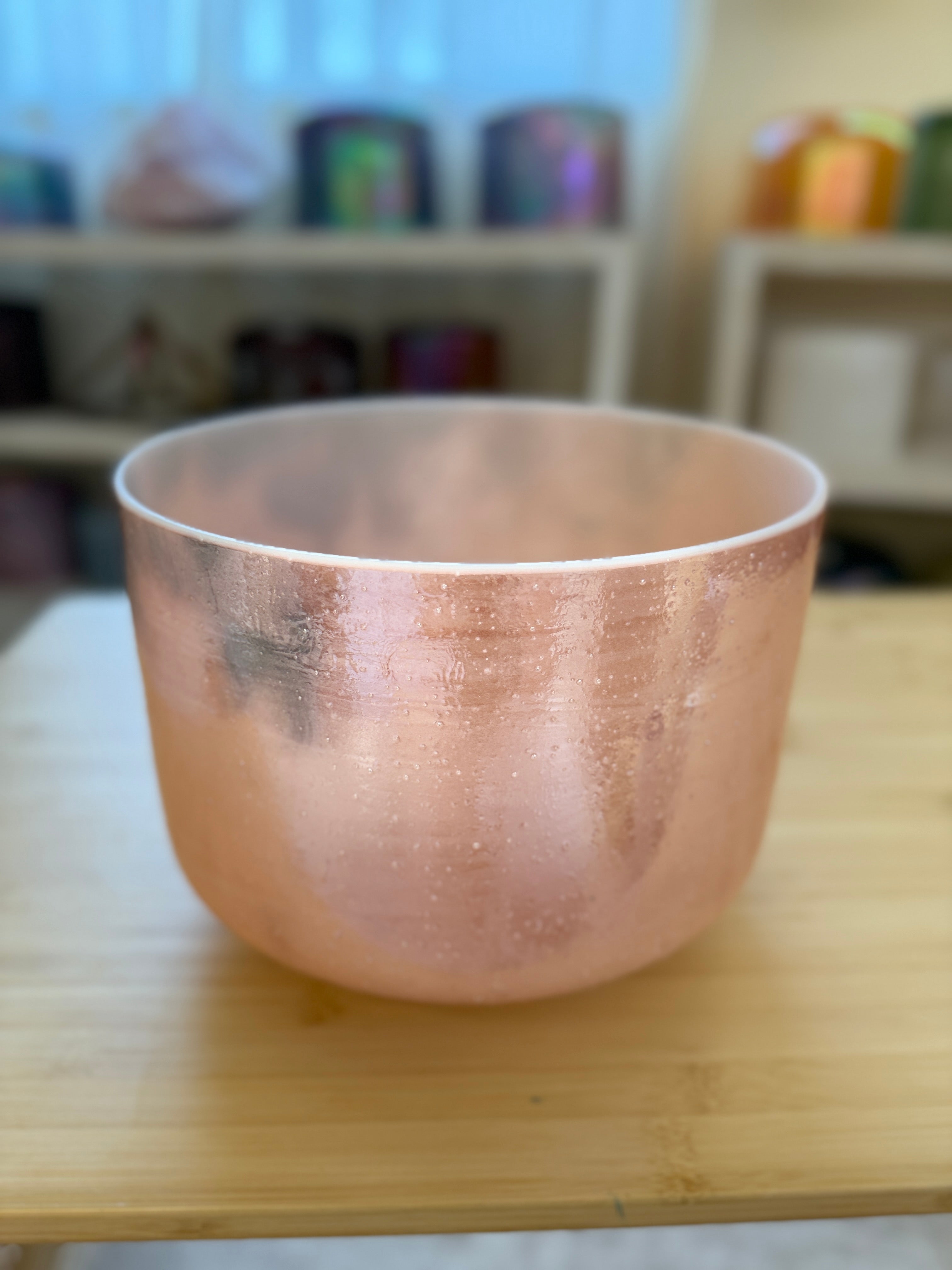 10" C+10 Sedona Red Rock, Palladium, Frosted Rim Inside 149880 Crystal Tones® Alchemy Singing Bowl