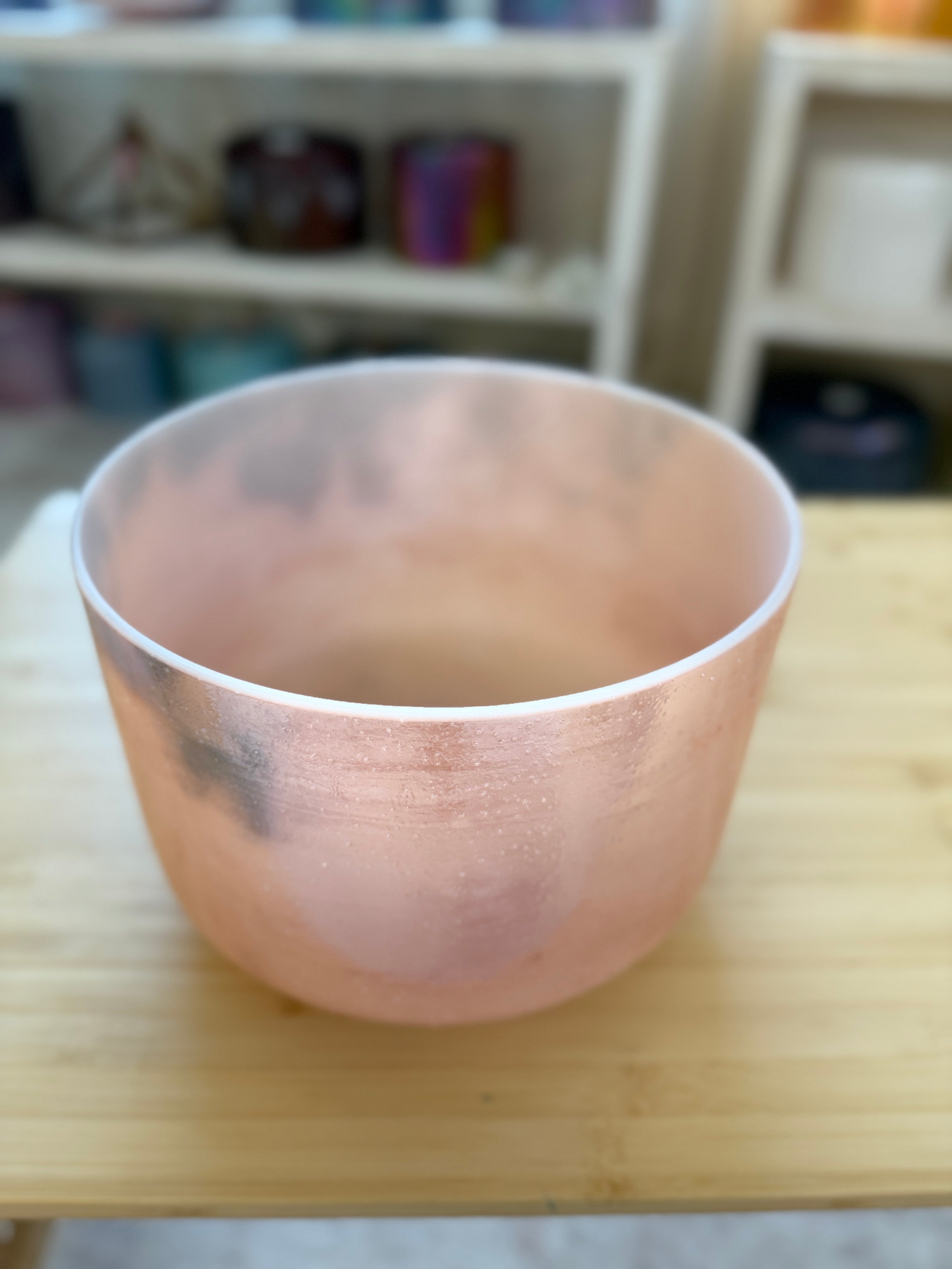 10" C+10 Sedona Red Rock, Palladium, Frosted Rim Inside 149880 Crystal Tones® Alchemy Singing Bowl