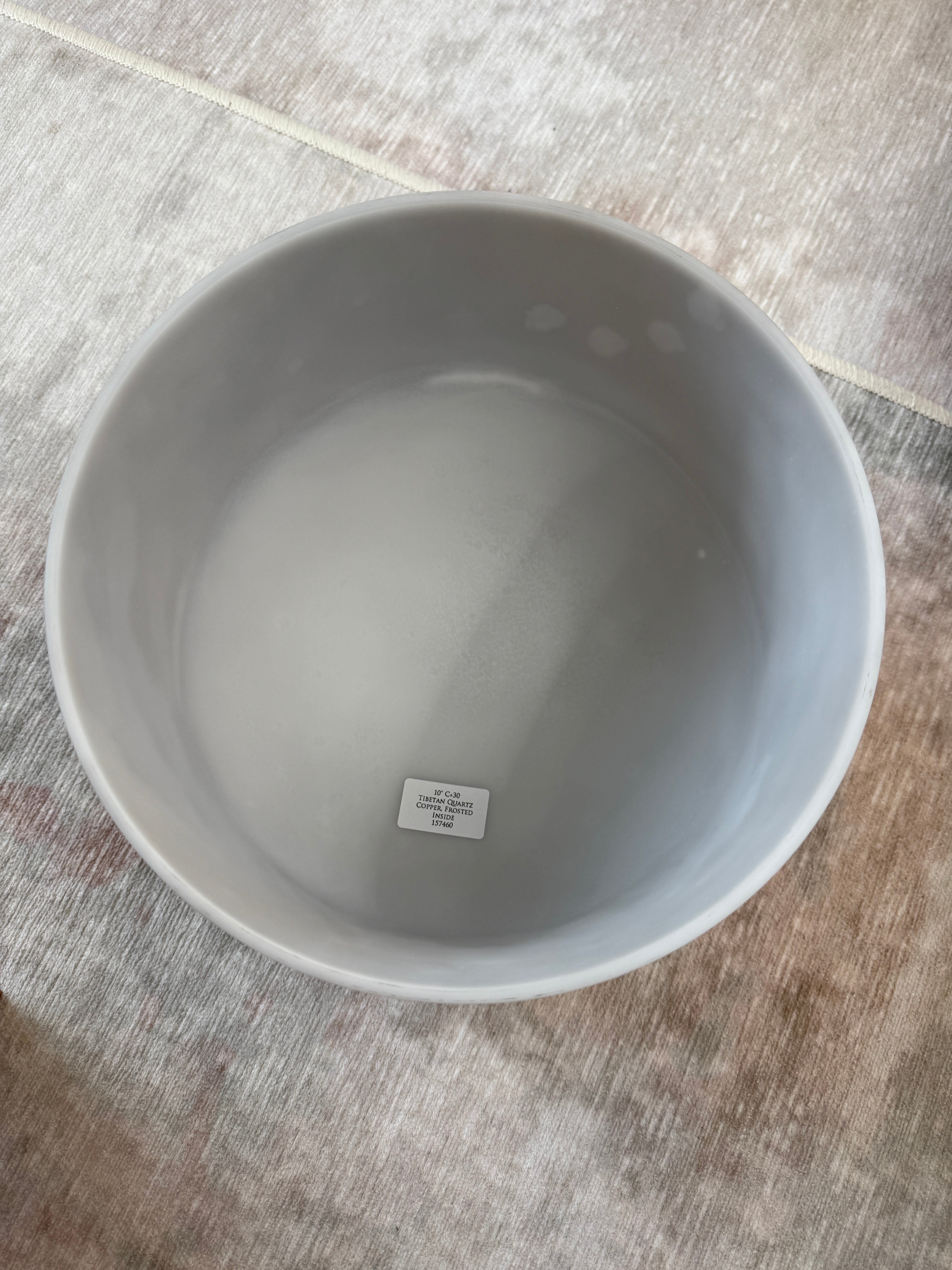 10" C+30 Tibetan Quartz Copper, Frosted Inside 157460 Crystal Tones® Alchemy Singing Bowl