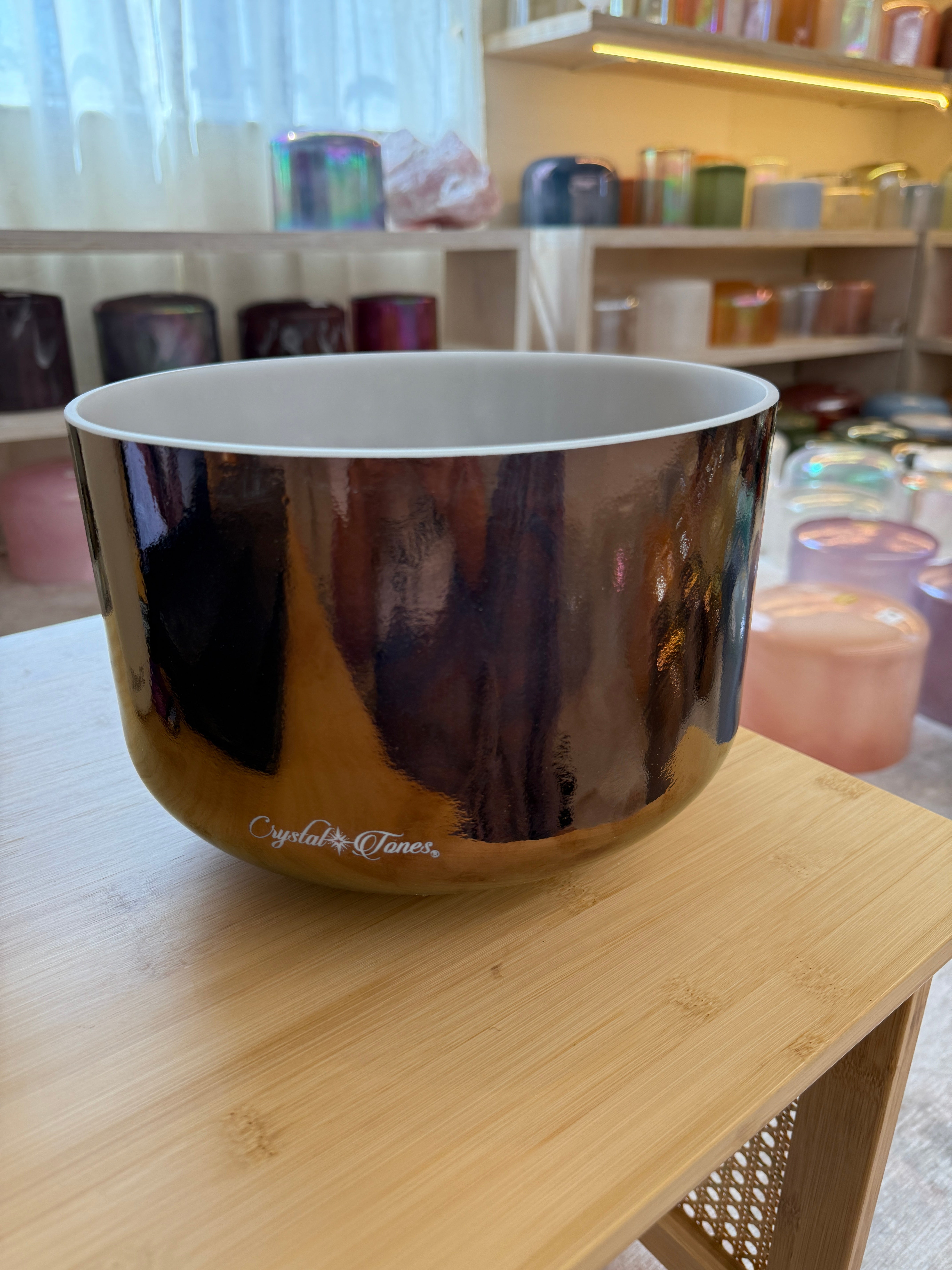 10" C+30 Tibetan Quartz Copper, Frosted Inside 157460 Crystal Tones® Alchemy Singing Bowl