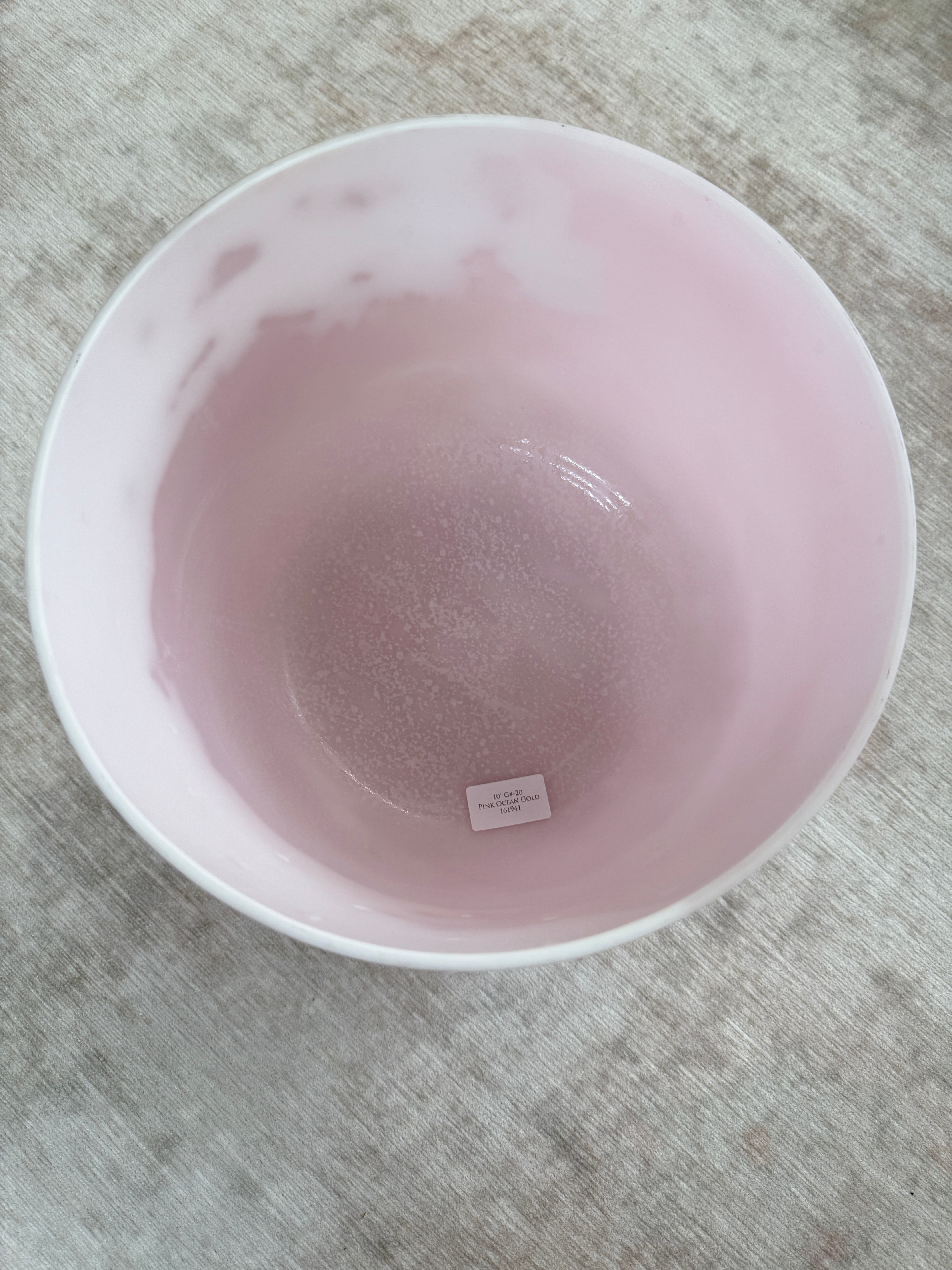 10" G#-20 Pink Ocean Gold 161941 Crystal Tones® Alchemy Singing Bowl