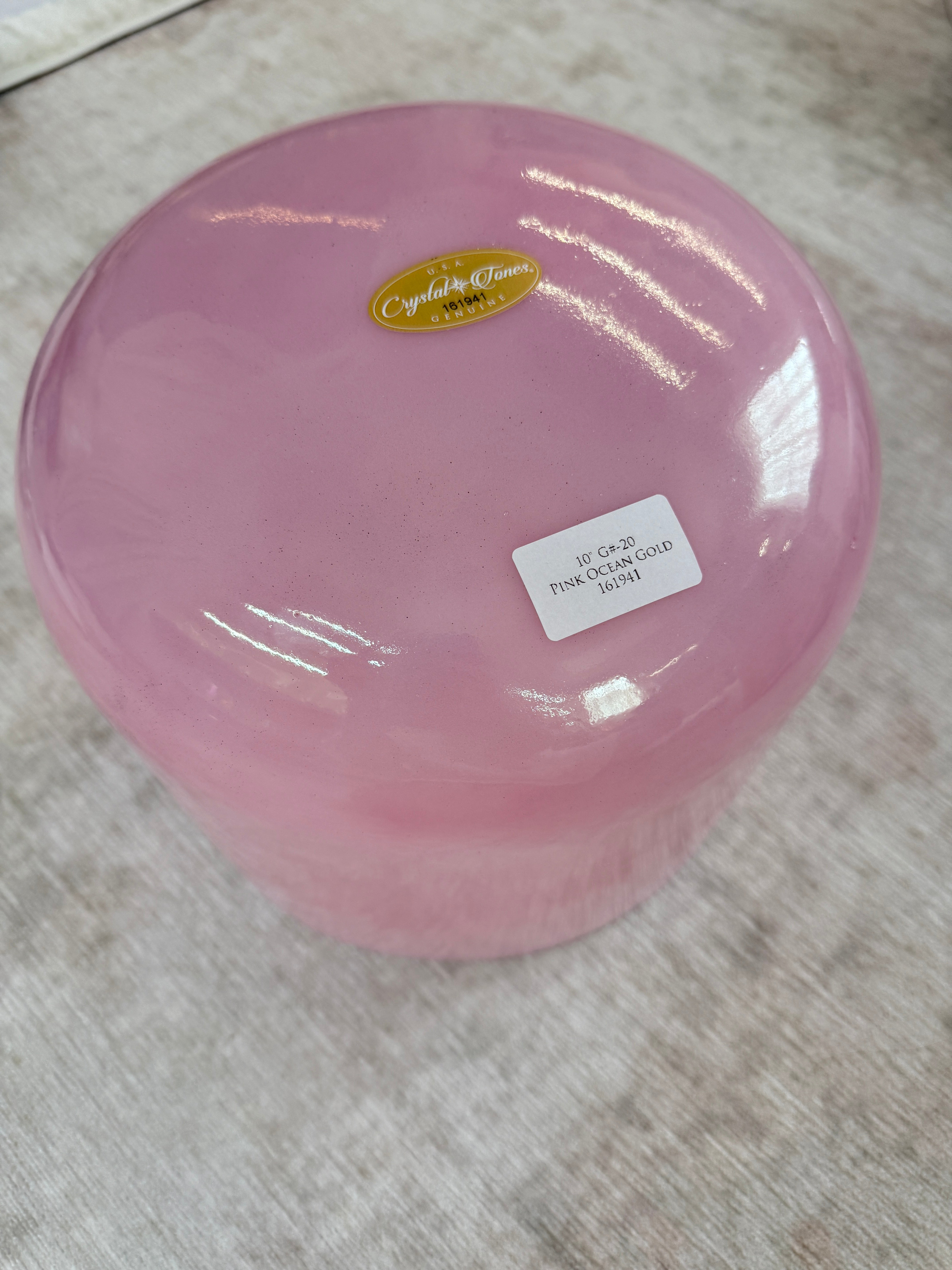 10" G#-20 Pink Ocean Gold 161941 Crystal Tones® Alchemy Singing Bowl