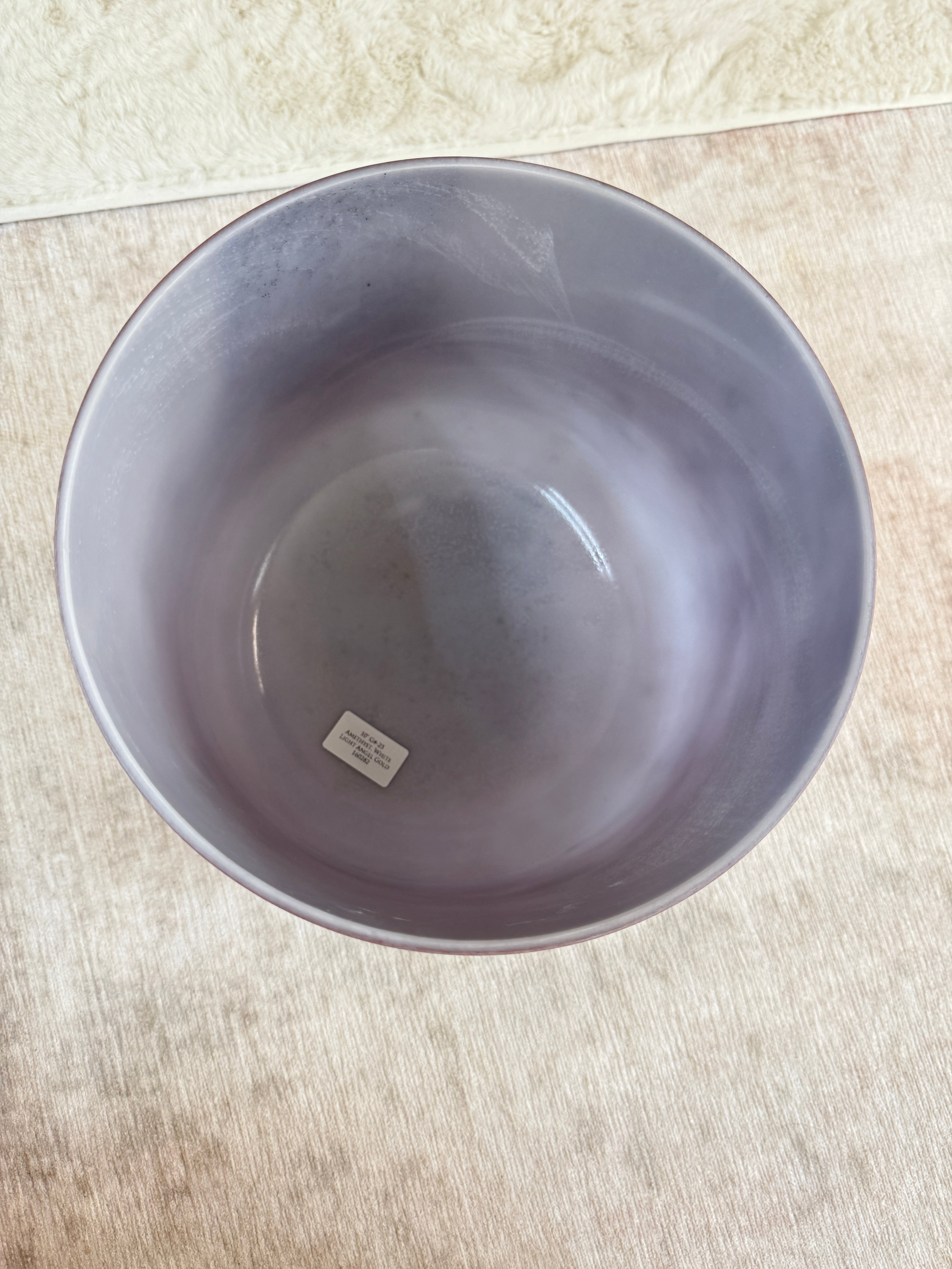 10" G#-25 Amethyst, White Light Angel Gold 160282 Crystal Tones® Alchemy Singing Bowl