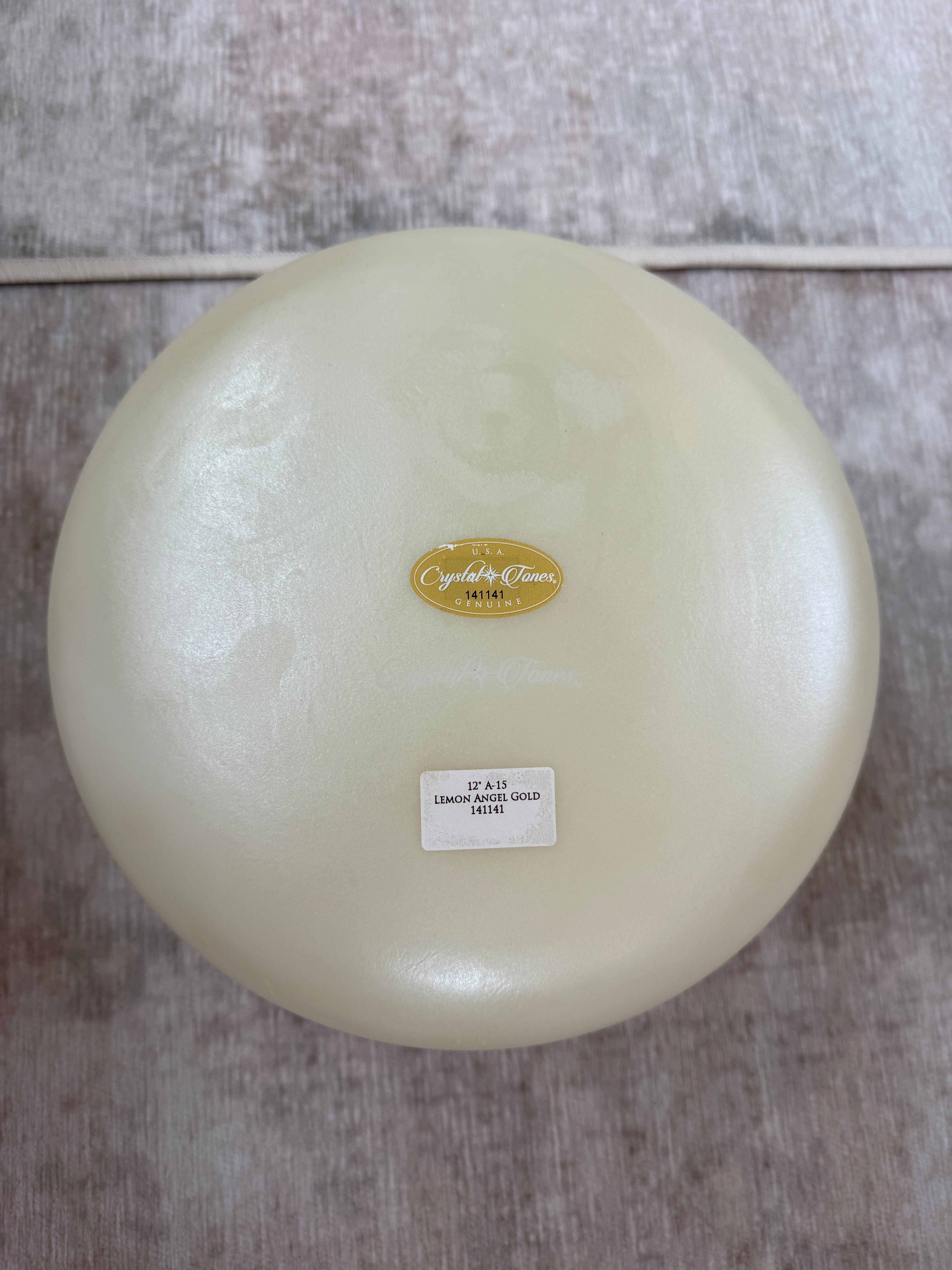 12" A-15 Lemon Angel Gold 141141 Crystal Tones® Alchemy Singing Bowl