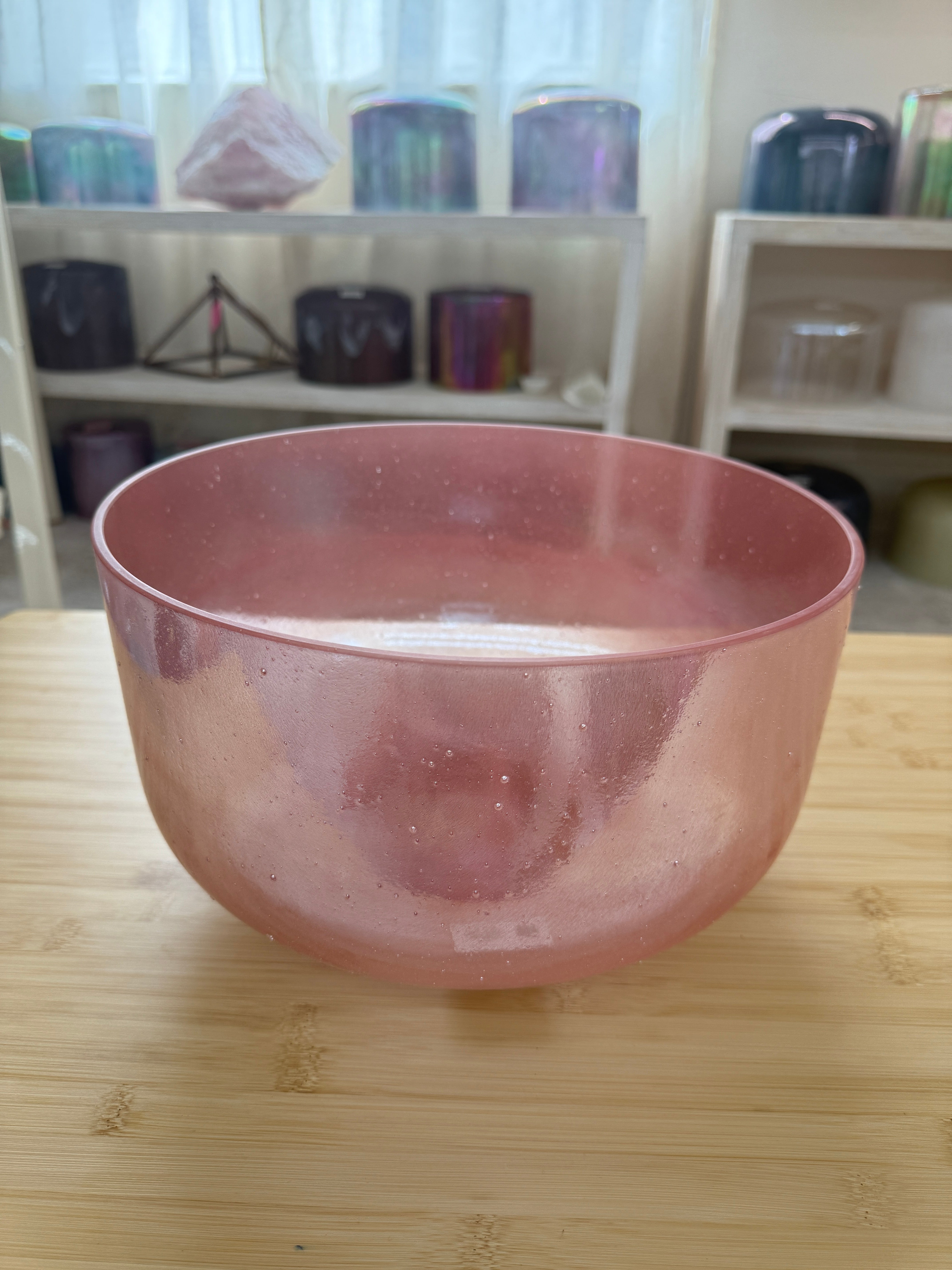 12" A-20 Rose Quartz, Palladium 149240 Crystal Tones® Alchemy Singing Bowl