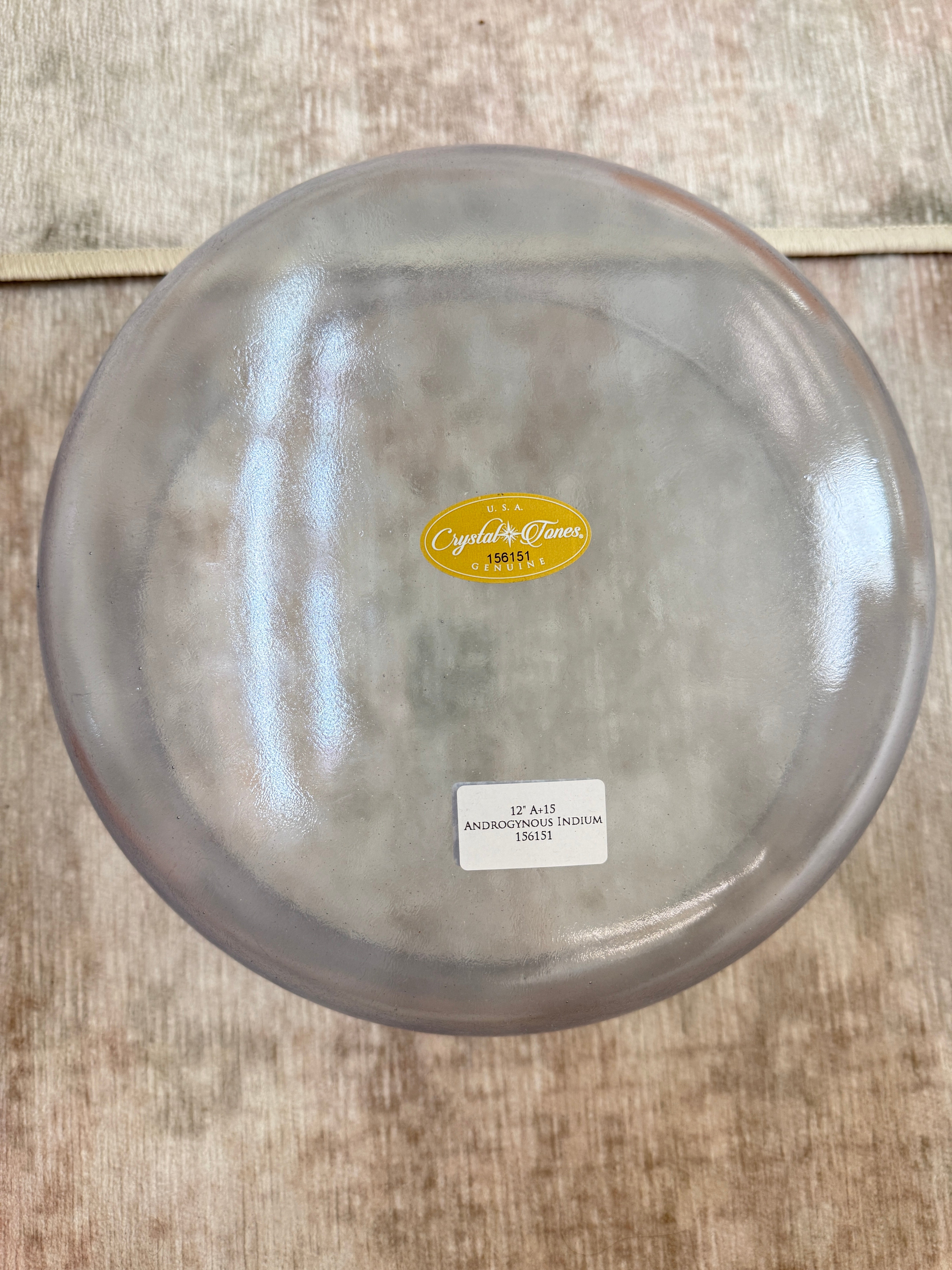 12" A+15 Androgynous Indium 156151 Crystal Tones® Alchemy Singing Bowl