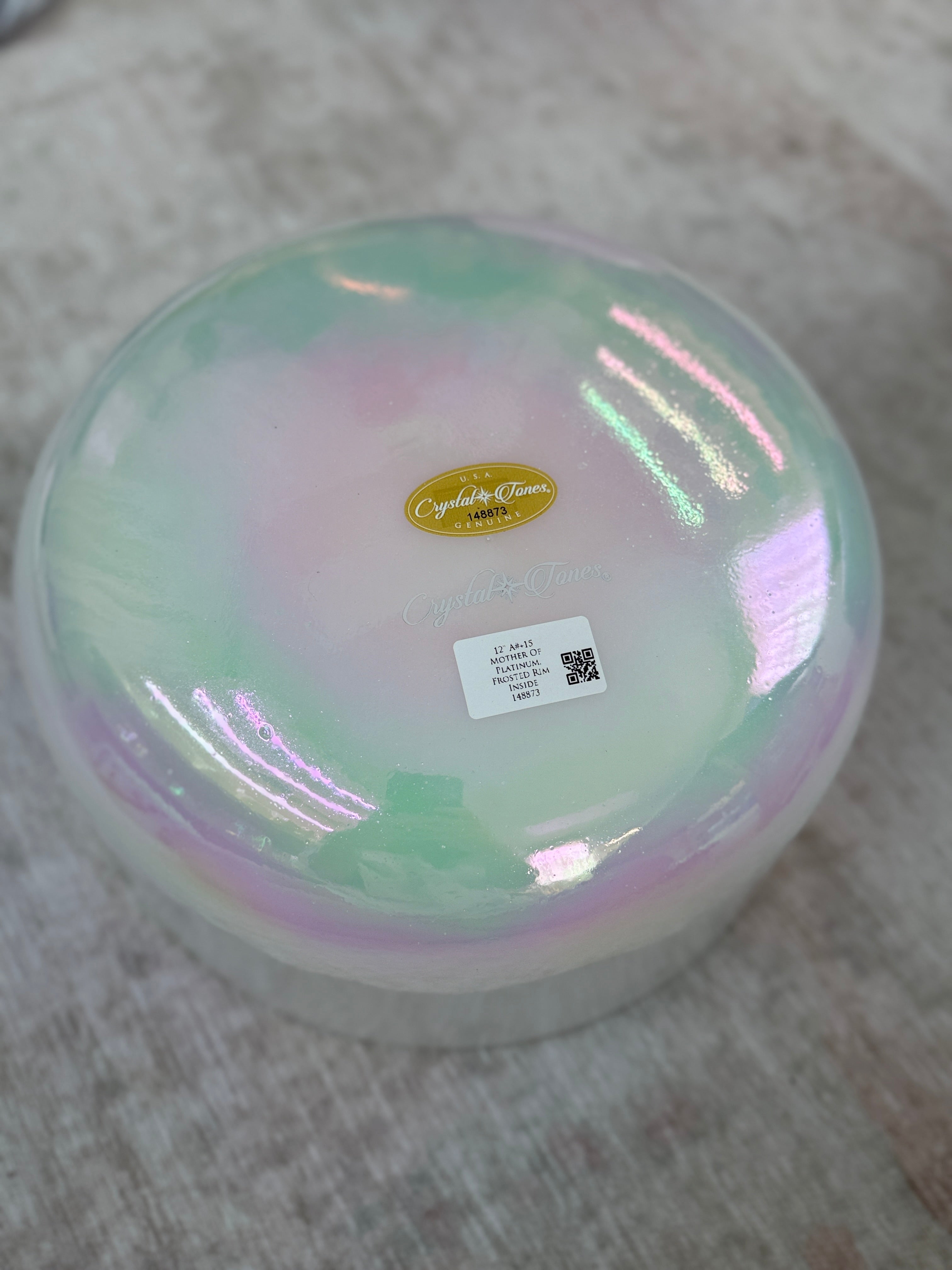 12" A#+15 Mother of Platinum 148873 Crystal Tones® Alchemy Singing Bowl