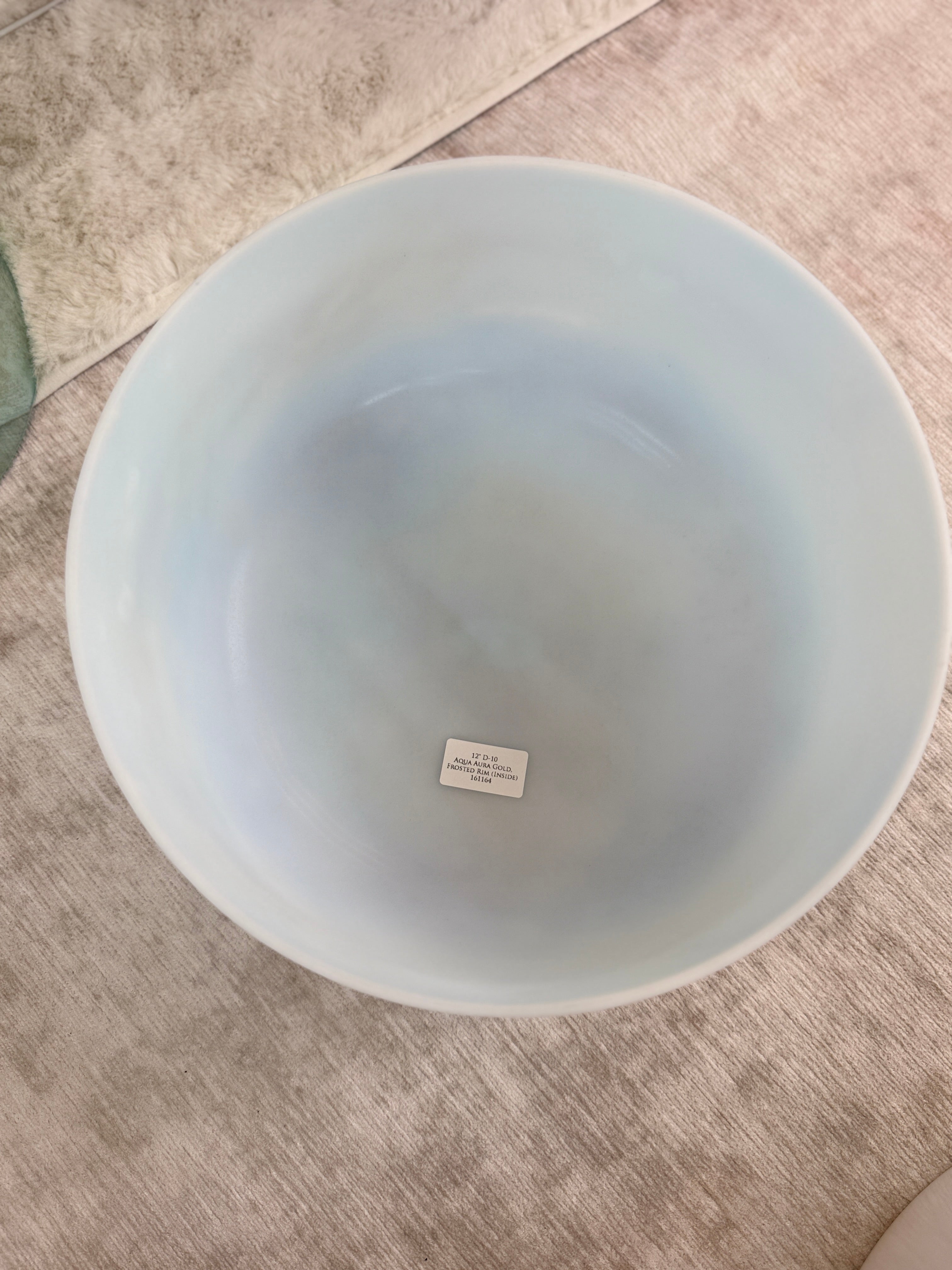 12" D-10 Aqua Aura Gold 161164 Crystal Tones® Alchemy Singing Bowl