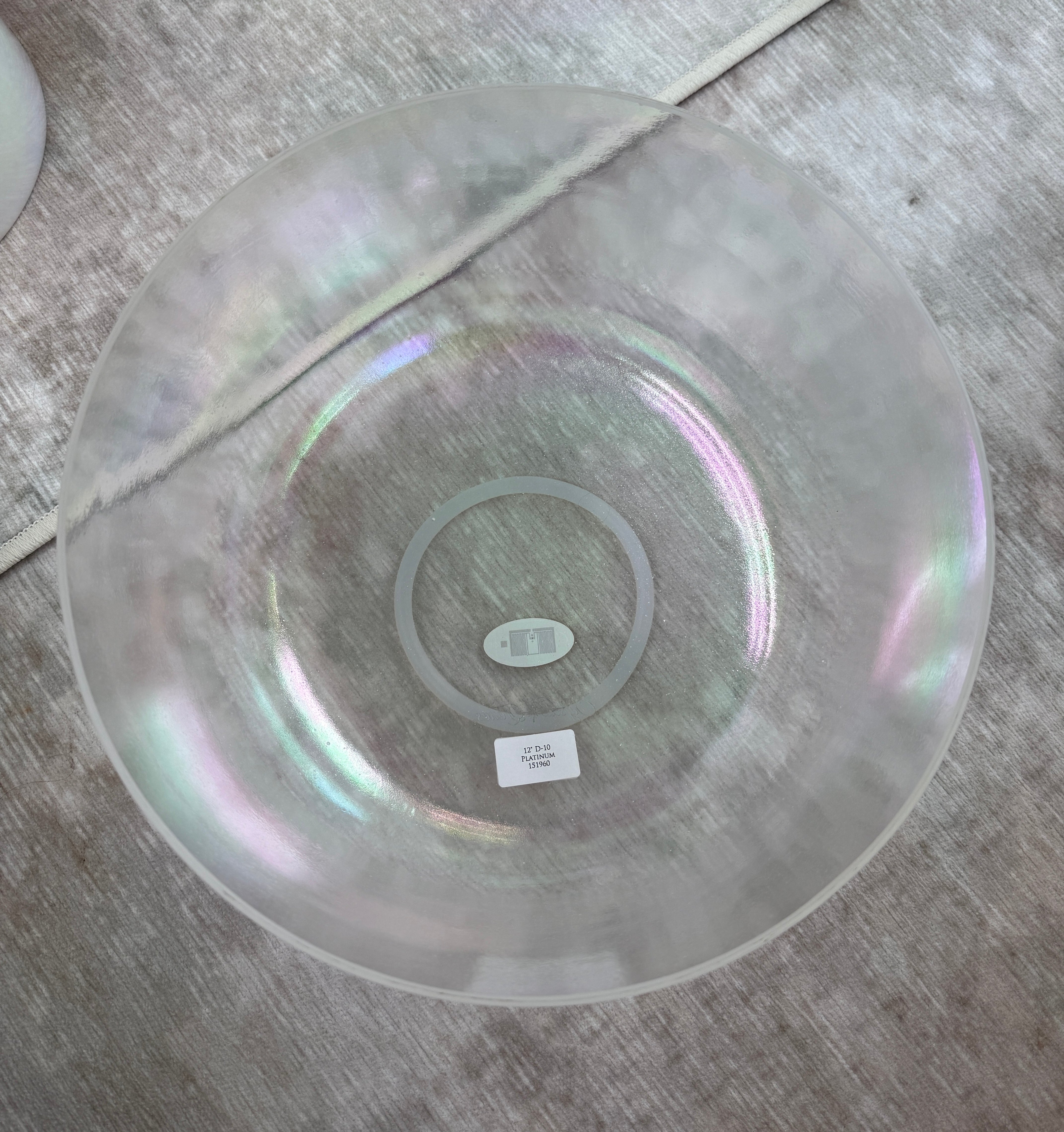 12" D-10 Platinum 151960 Crystal Tones® Alchemy Singing Bowl