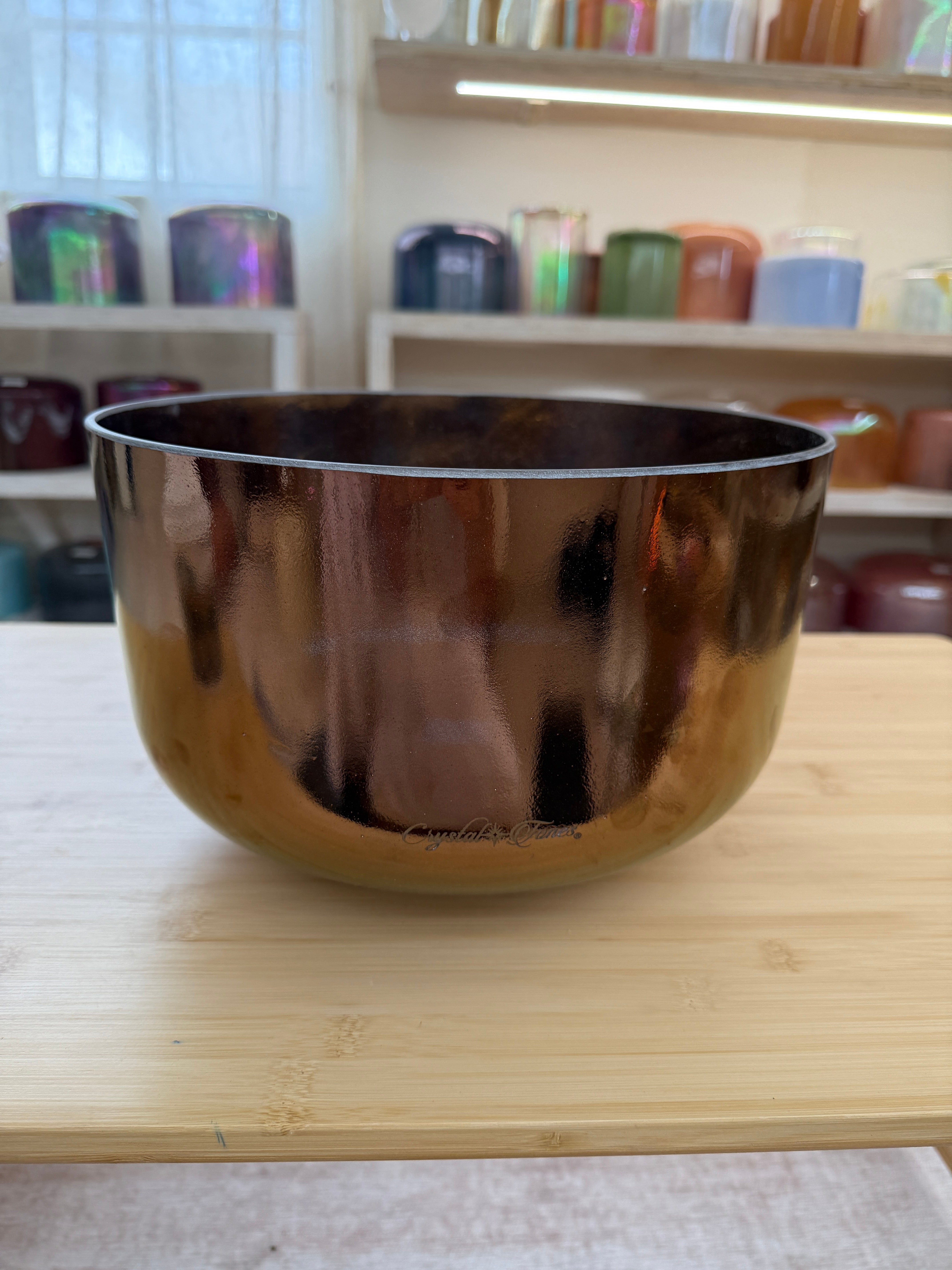 12" D#-40 Tibetan Quartz Copper 159229 Crystal Tones® Alchemy Singing Bowl