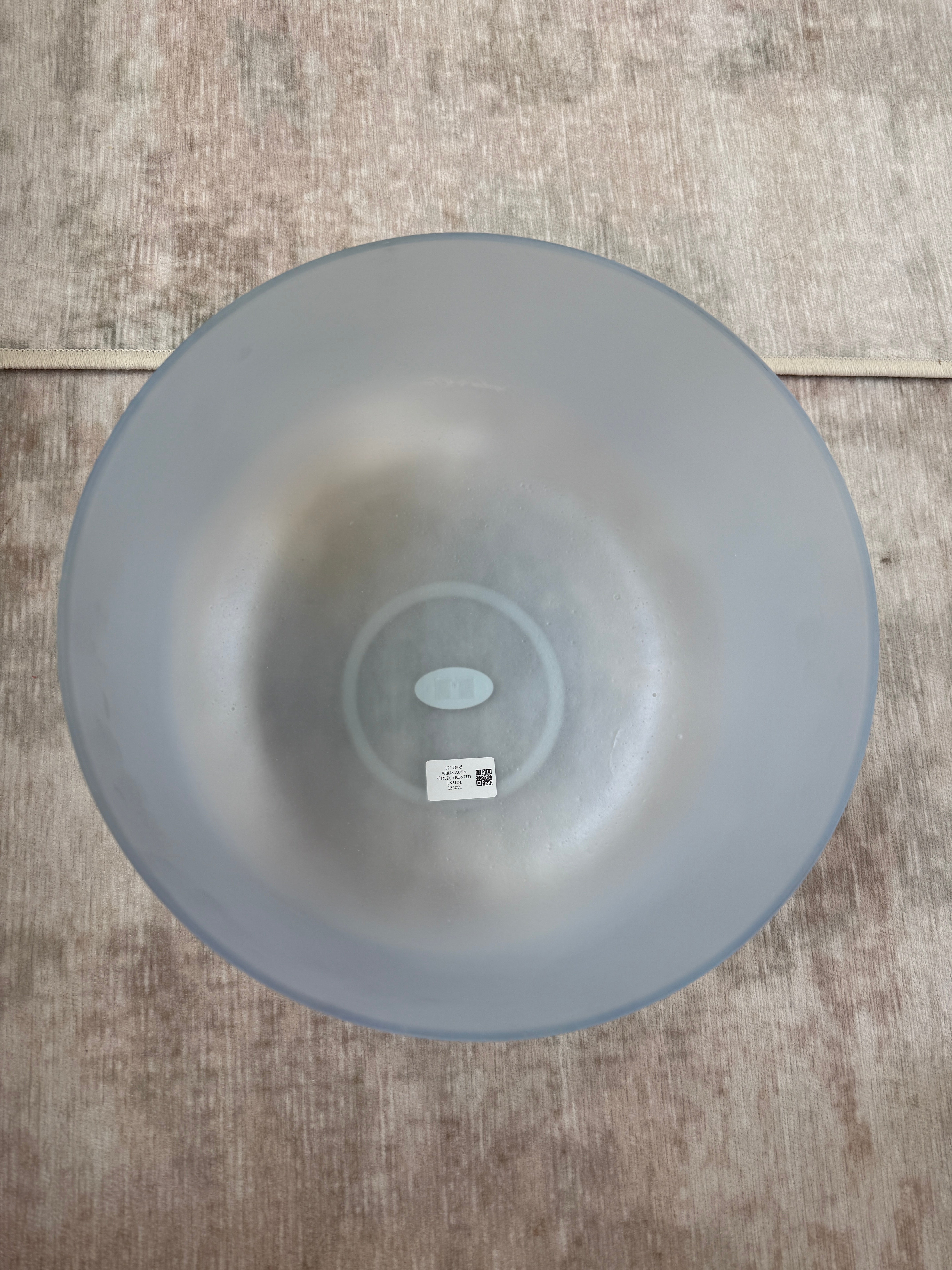 12" D#-5 Aqua Aura Gold, Frosted Inside 155091 Crystal Tones® Alchemy Singing Bowl