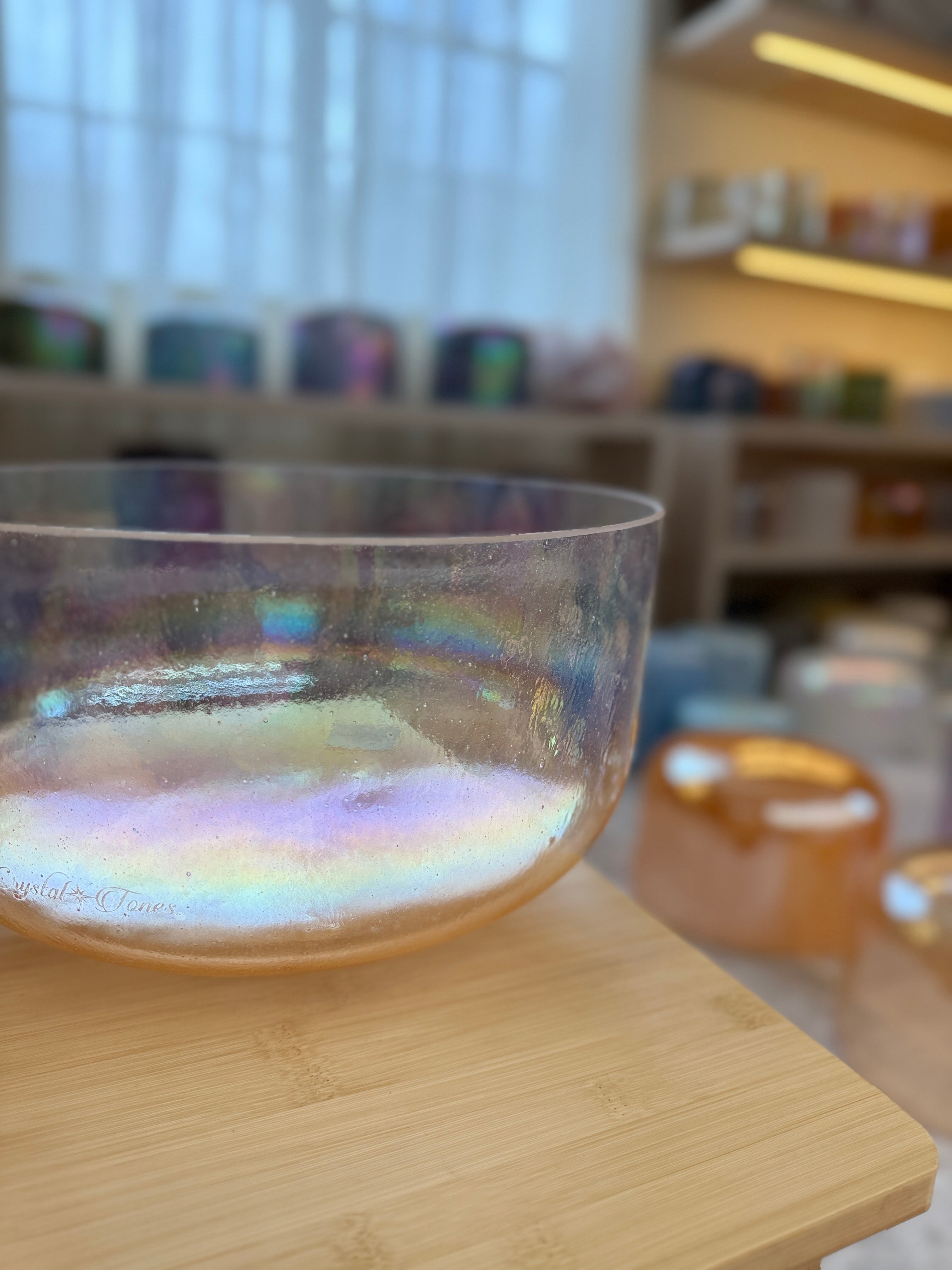 12" D+5 Platinum, Grandmother 160990 Crystal Tones Alchemy Singing Bowl