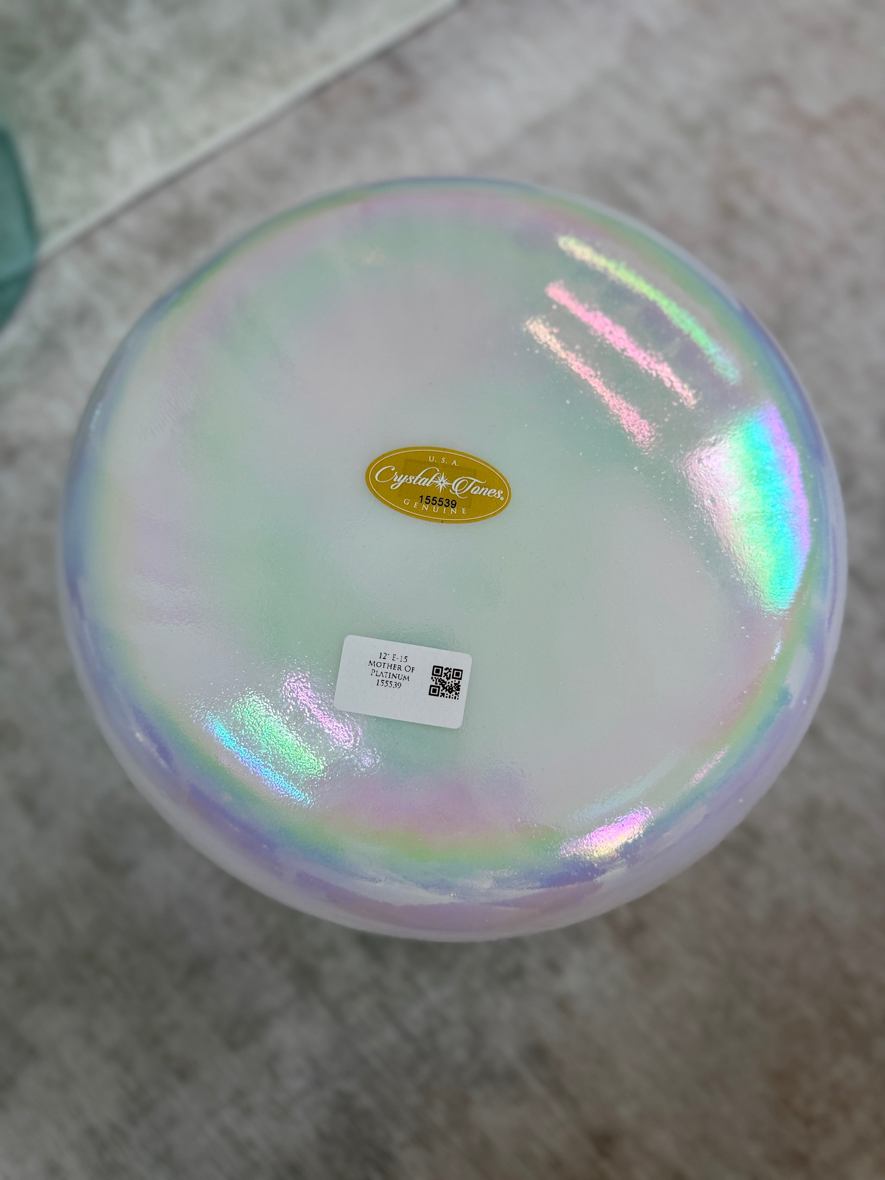 12" E-15 Mother of Platinum 155539 Crystal Tones® Alchemy Singing Bowl