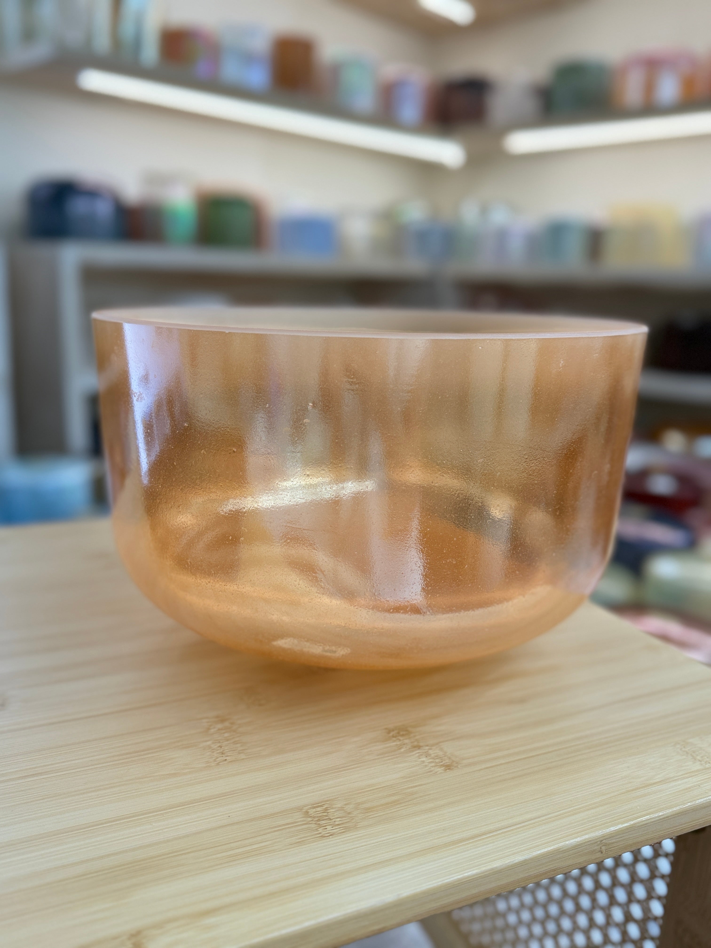 12" E+15 Grandmother, Frosted Rim Inside 153102 Crystal Tones® Alchemy Singing Bowl