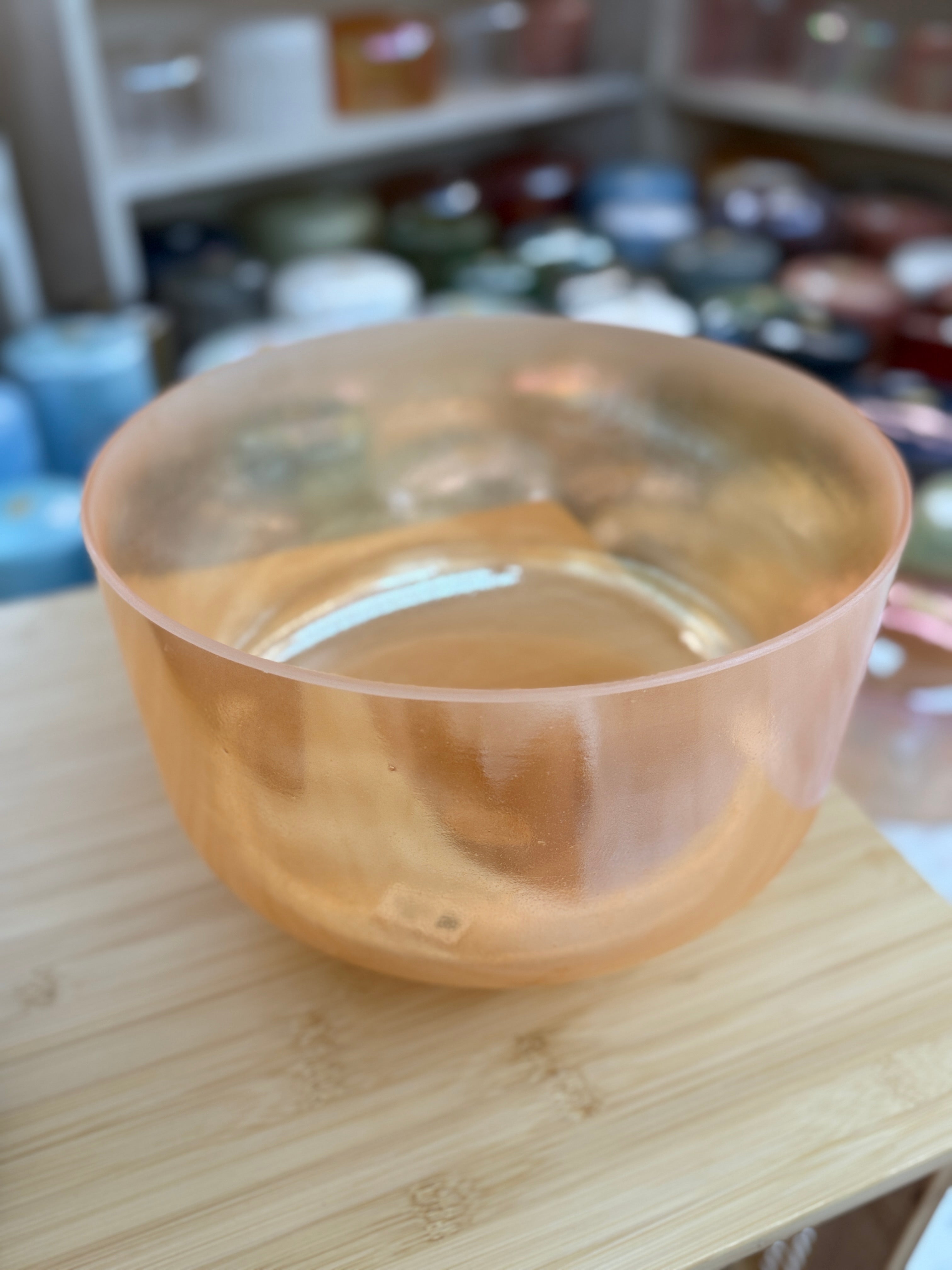 12" E+15 Grandmother, Frosted Rim Inside 153102 Crystal Tones® Alchemy Singing Bowl