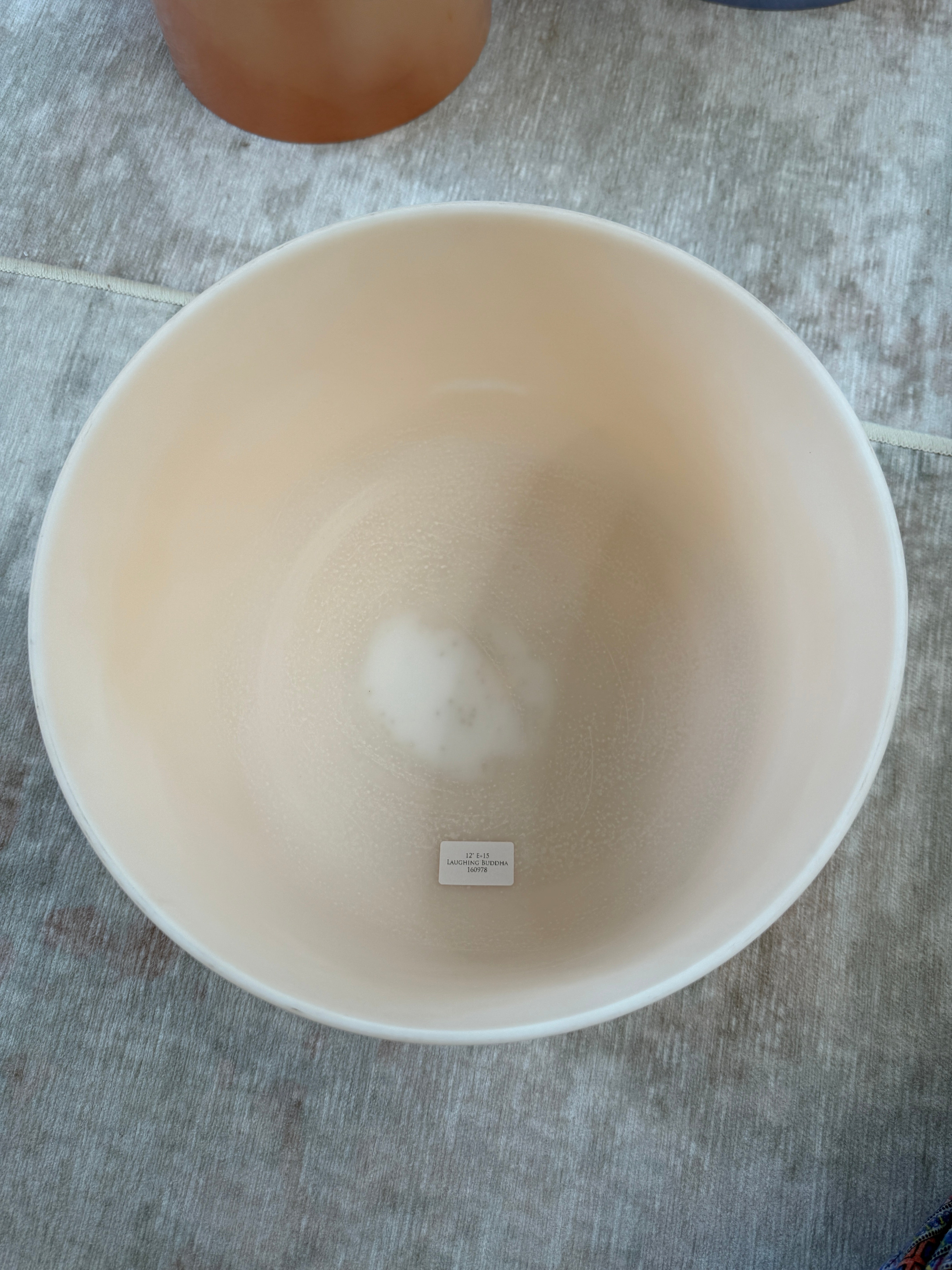 12" E+15 Laughing Buddha 160978 Crystal Tones Alchemy Singing Bowl