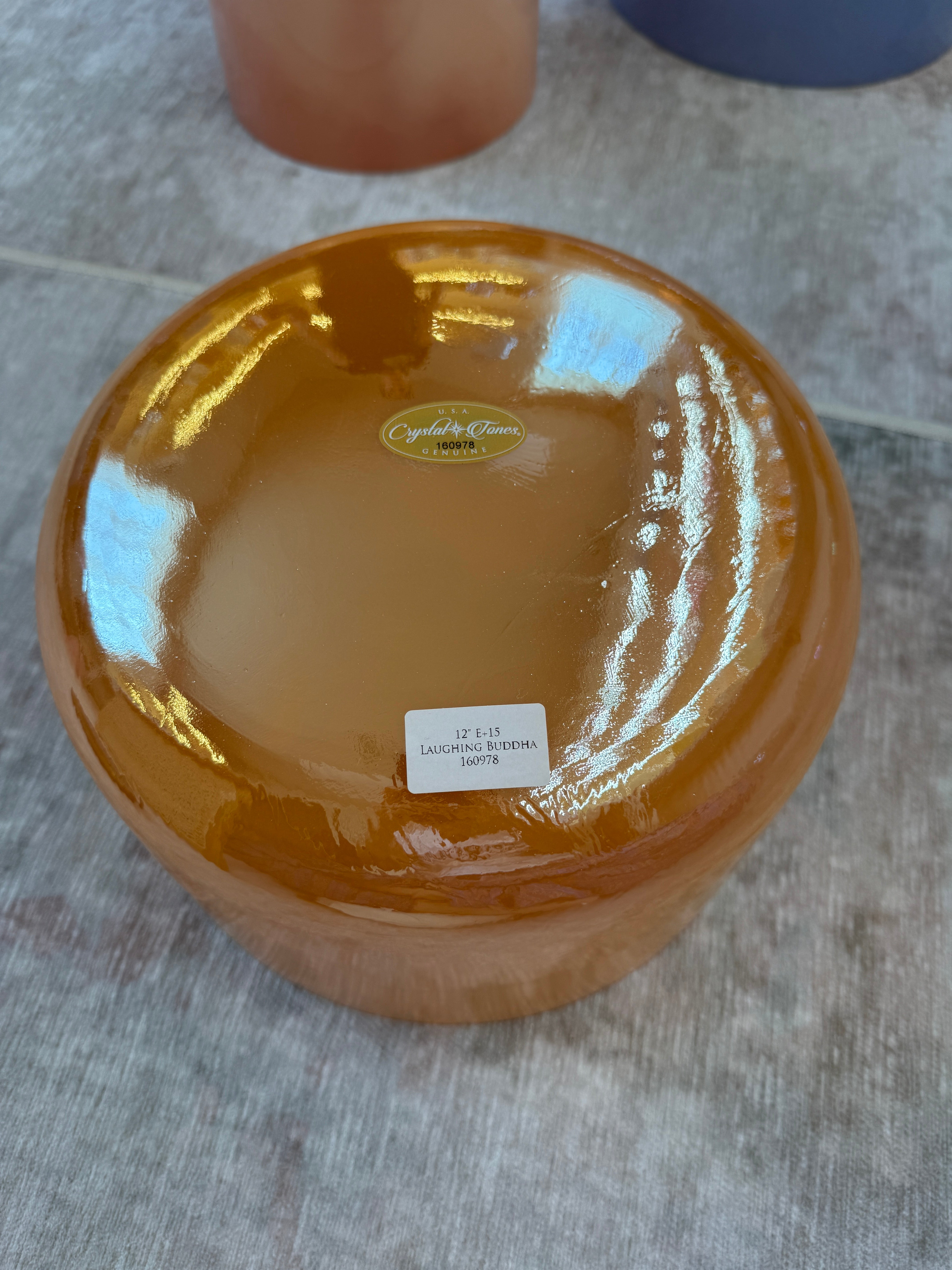 12" E+15 Laughing Buddha 160978 Crystal Tones Alchemy Singing Bowl