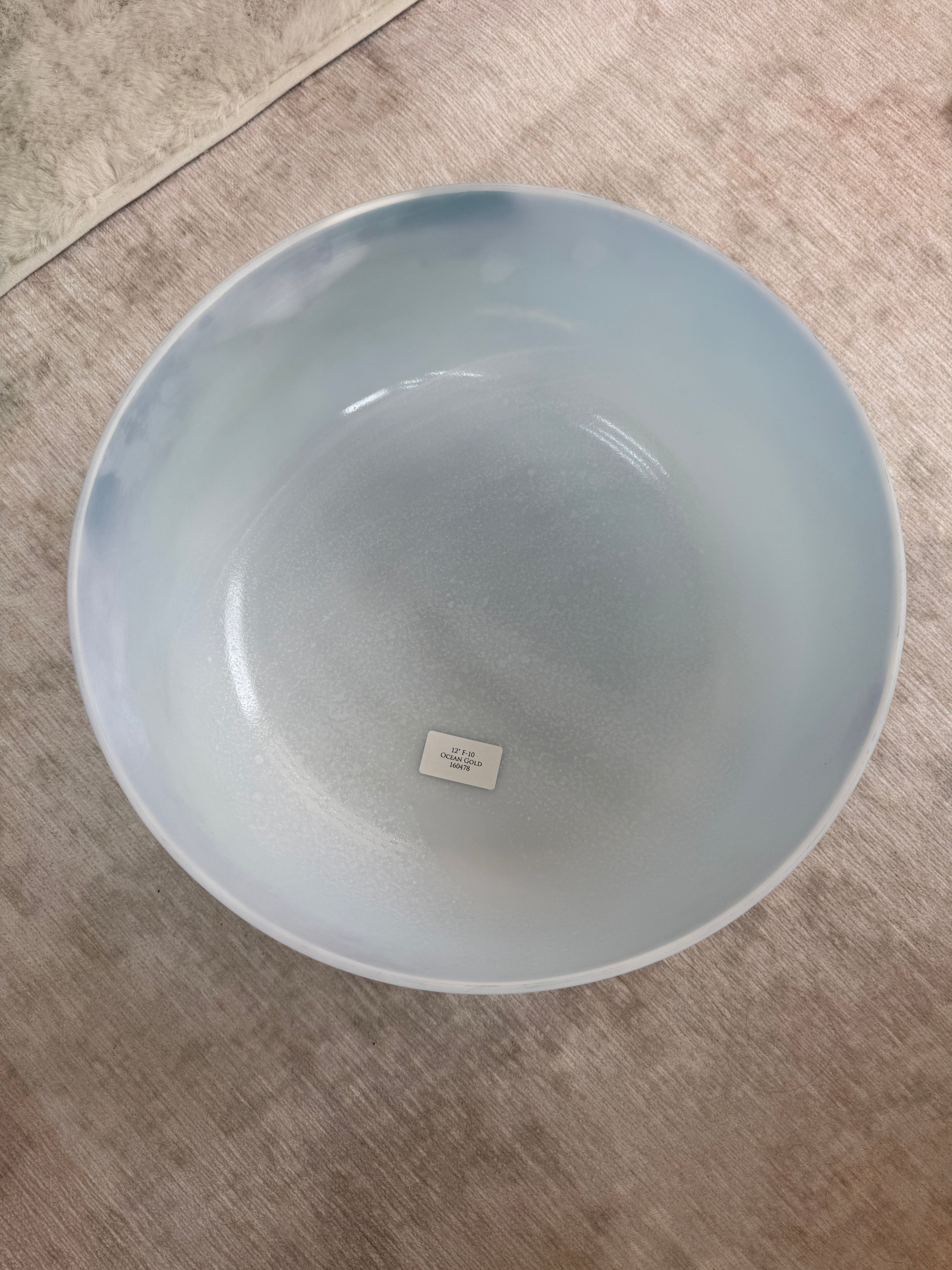 12" F-10 Ocean Gold 160478 Crystal Tones® Alchemy Singing Bowl