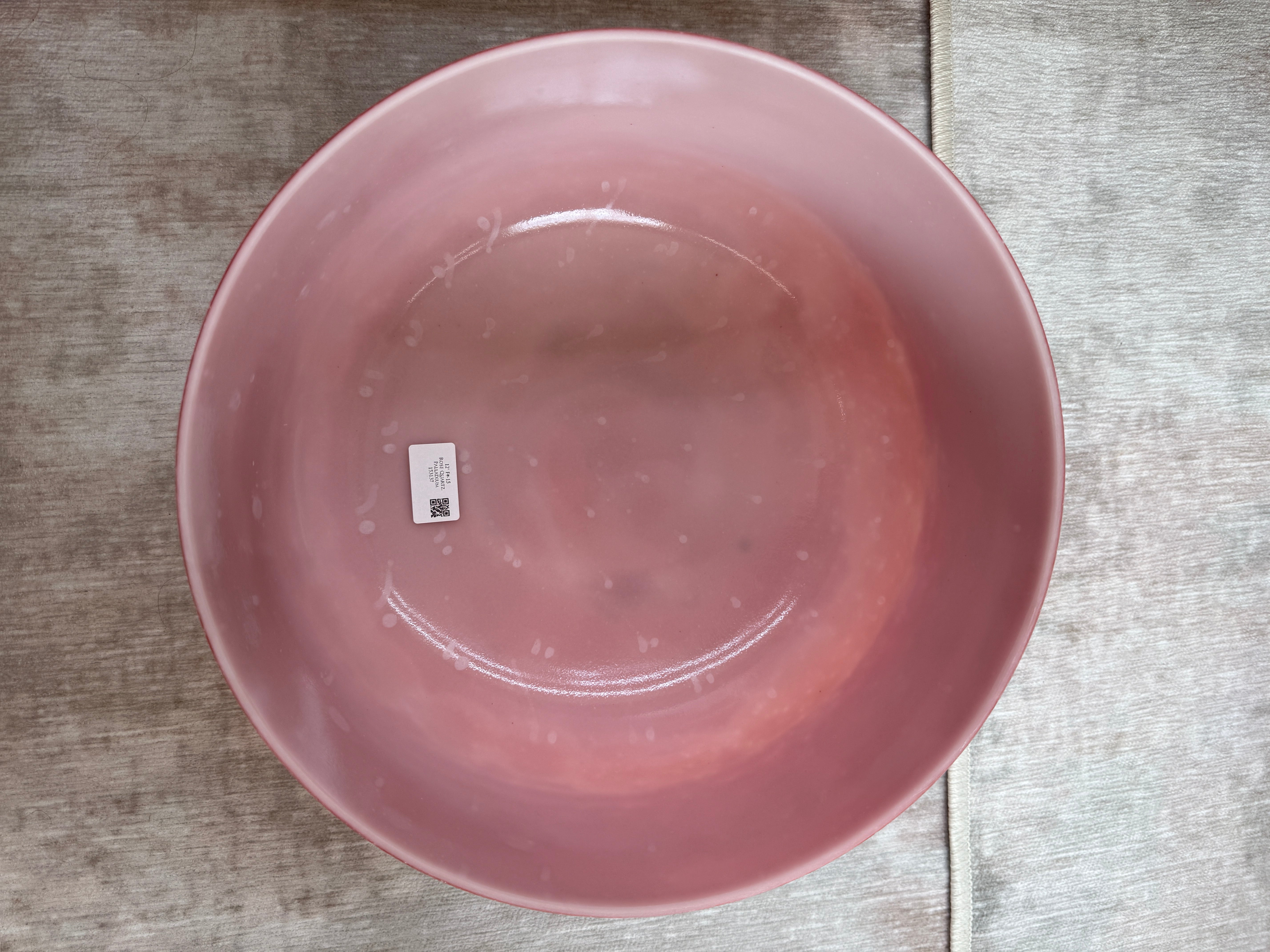 12" F#-15 Rose Quartz, Palladium 153137 Crystal Tones® Alchemy Singing Bowl