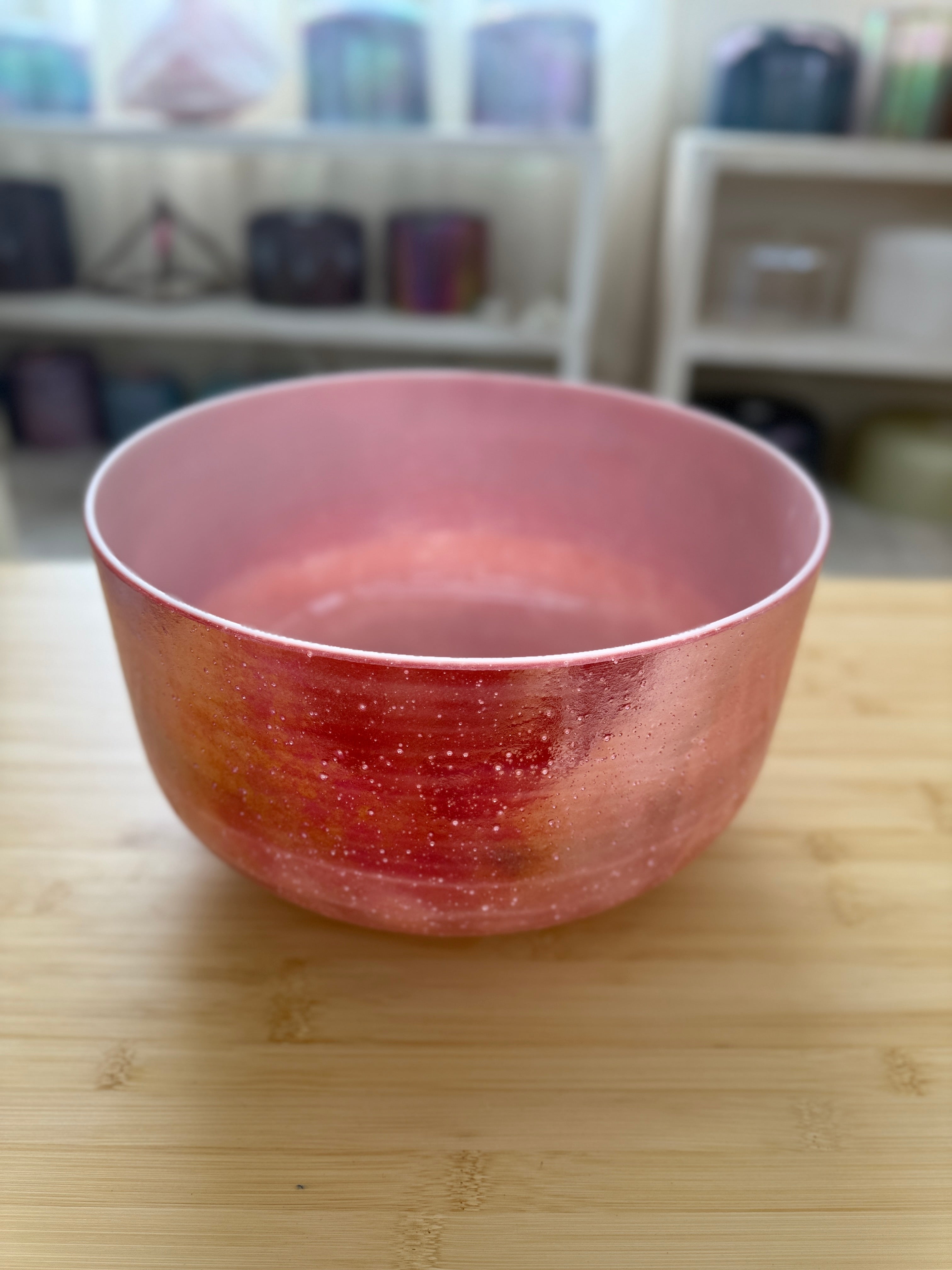 12" F#-15 Rose Quartz, Palladium 153137 Crystal Tones® Alchemy Singing Bowl