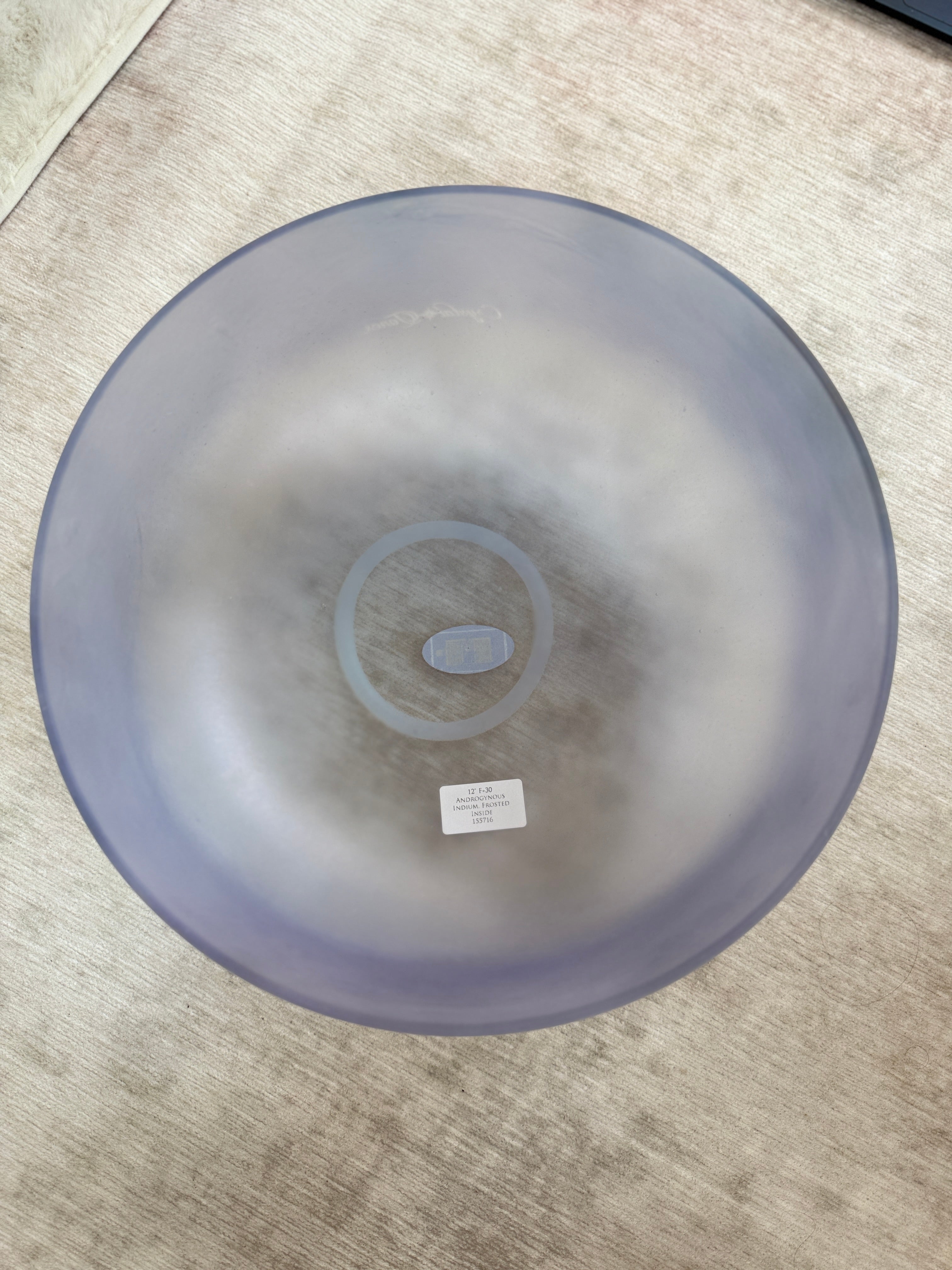 12" F+30 Androgynous Indium 155716 Crystal Tones® Alchemy Singing Bowl