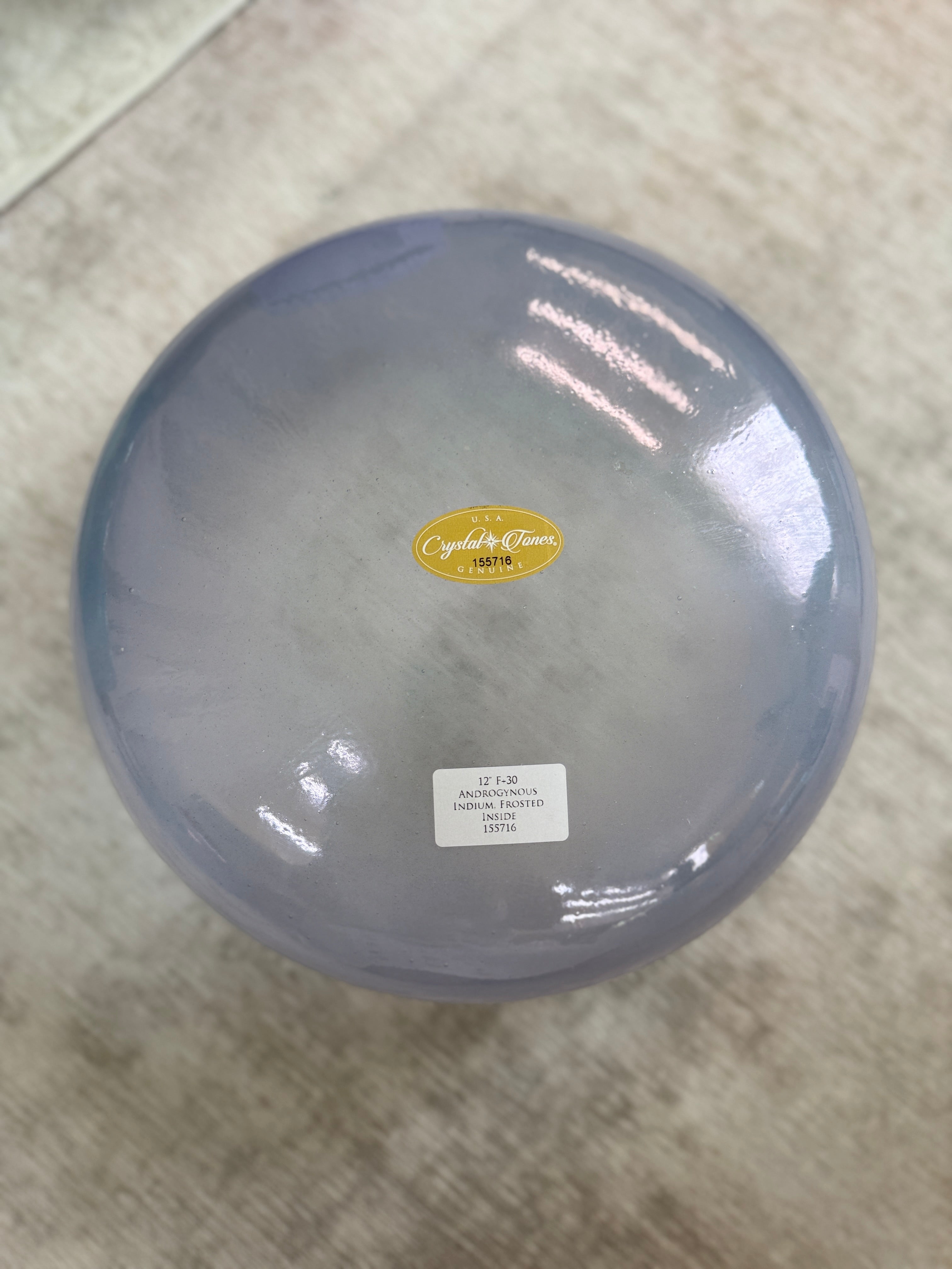 12" F+30 Androgynous Indium 155716 Crystal Tones® Alchemy Singing Bowl