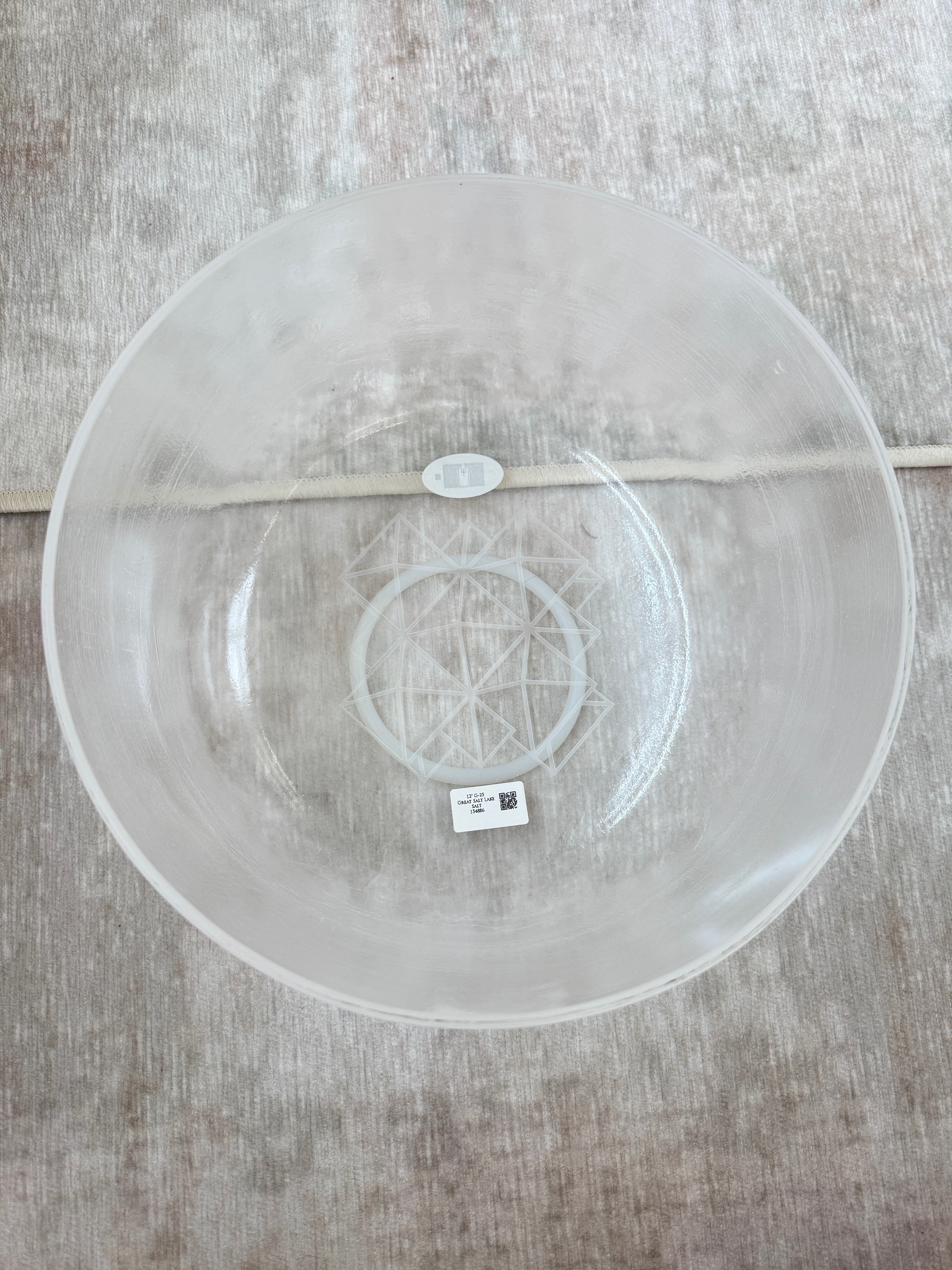 12” G-25 Great Salt Lake Salt 154886 Crystal Tones® Alchemy Singing Bowl
