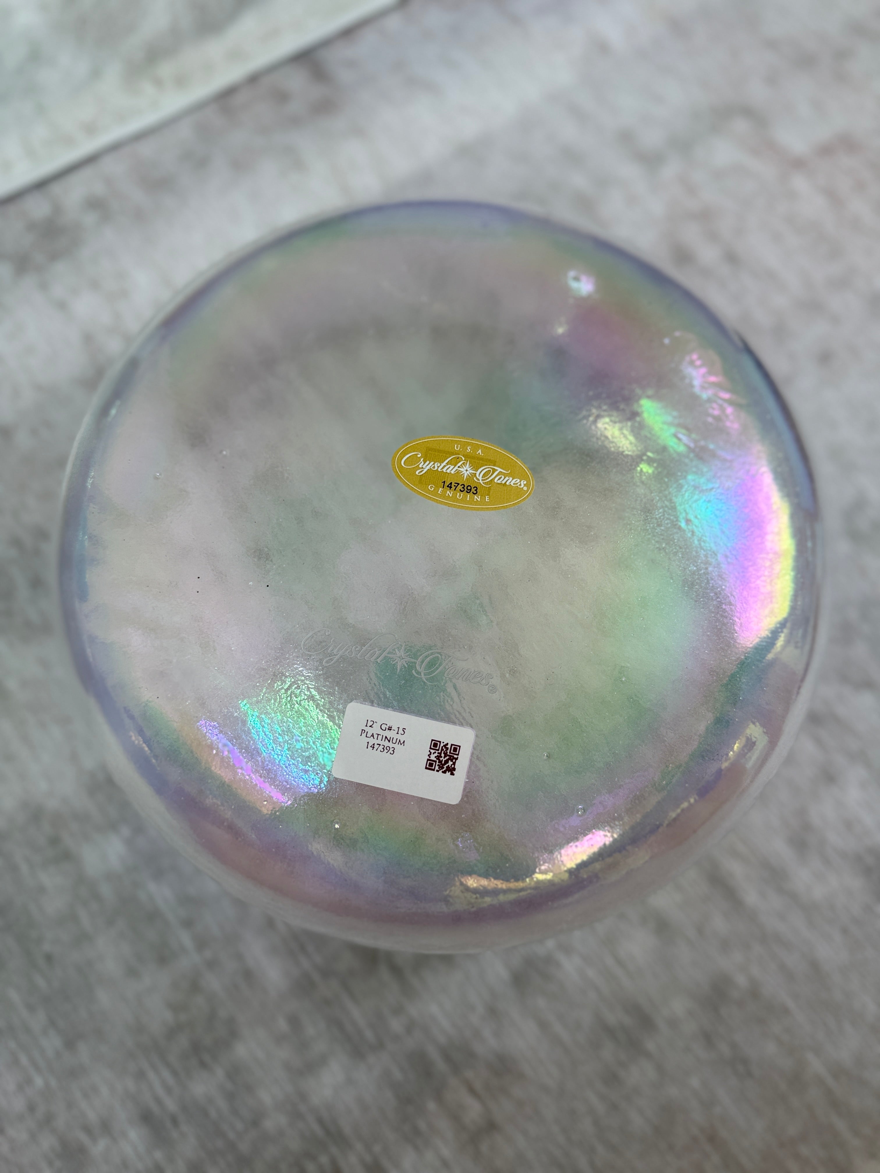 12" G#-15 Platinum 147393 Crystal Tones® Alchemy Singing Bowl