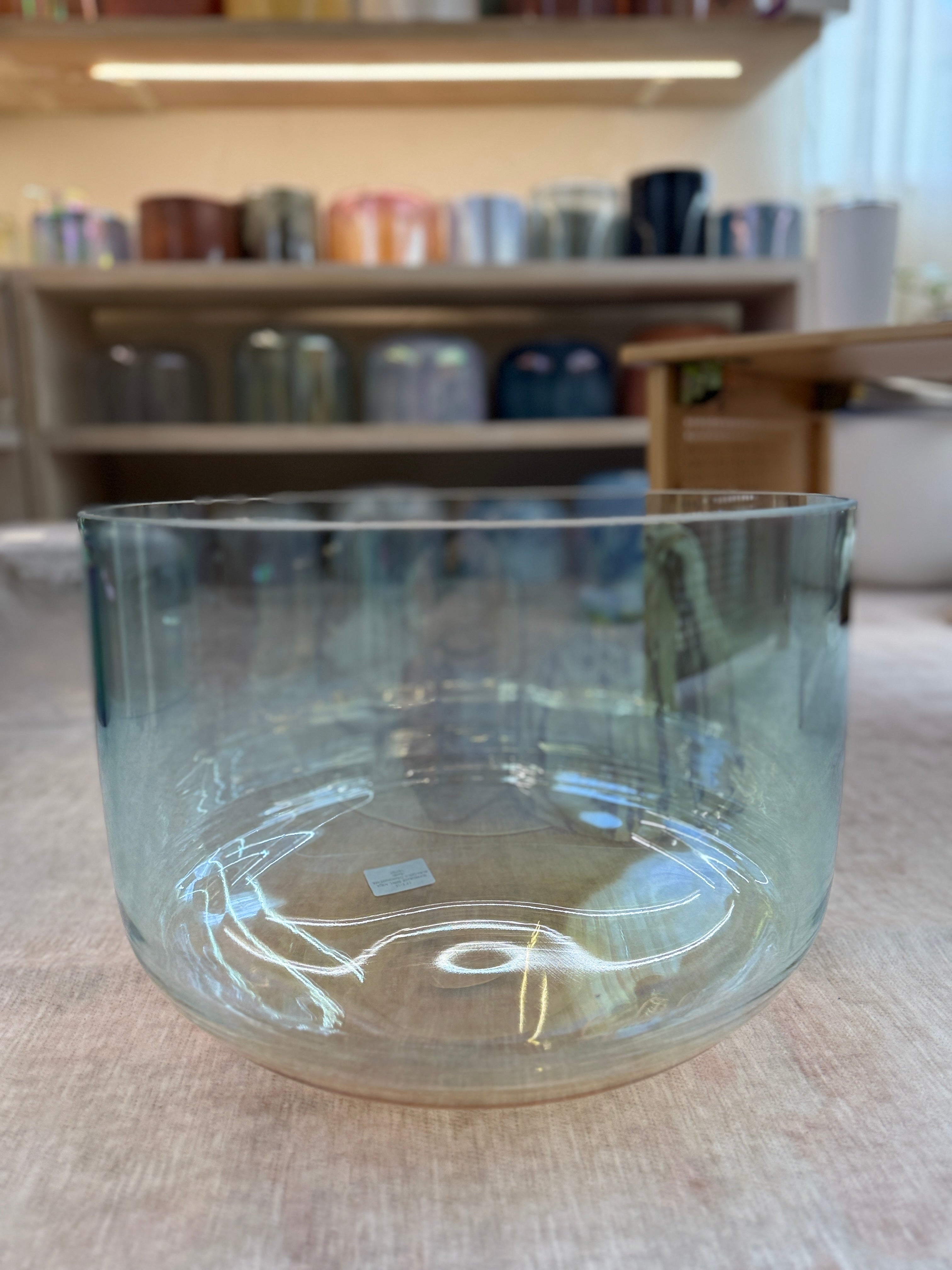13" E+15 Supergrade Aqua Aura Gold, Grandmother 157737 Crystal Tones® Alchemy Singing Bowl