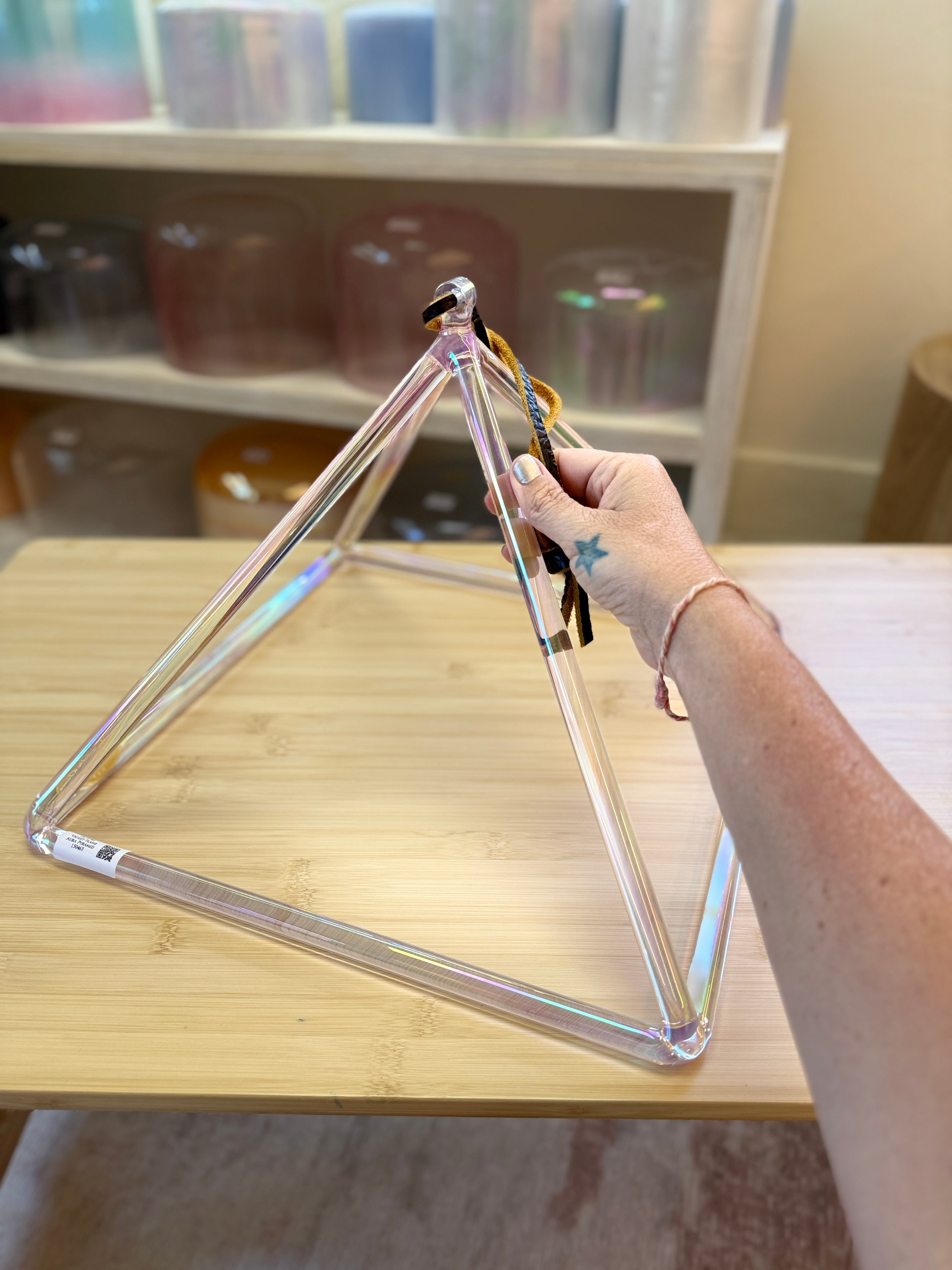 14" E-40 Violet Flame Aura 150463 Crystal Tones® Alchemy Pyramid