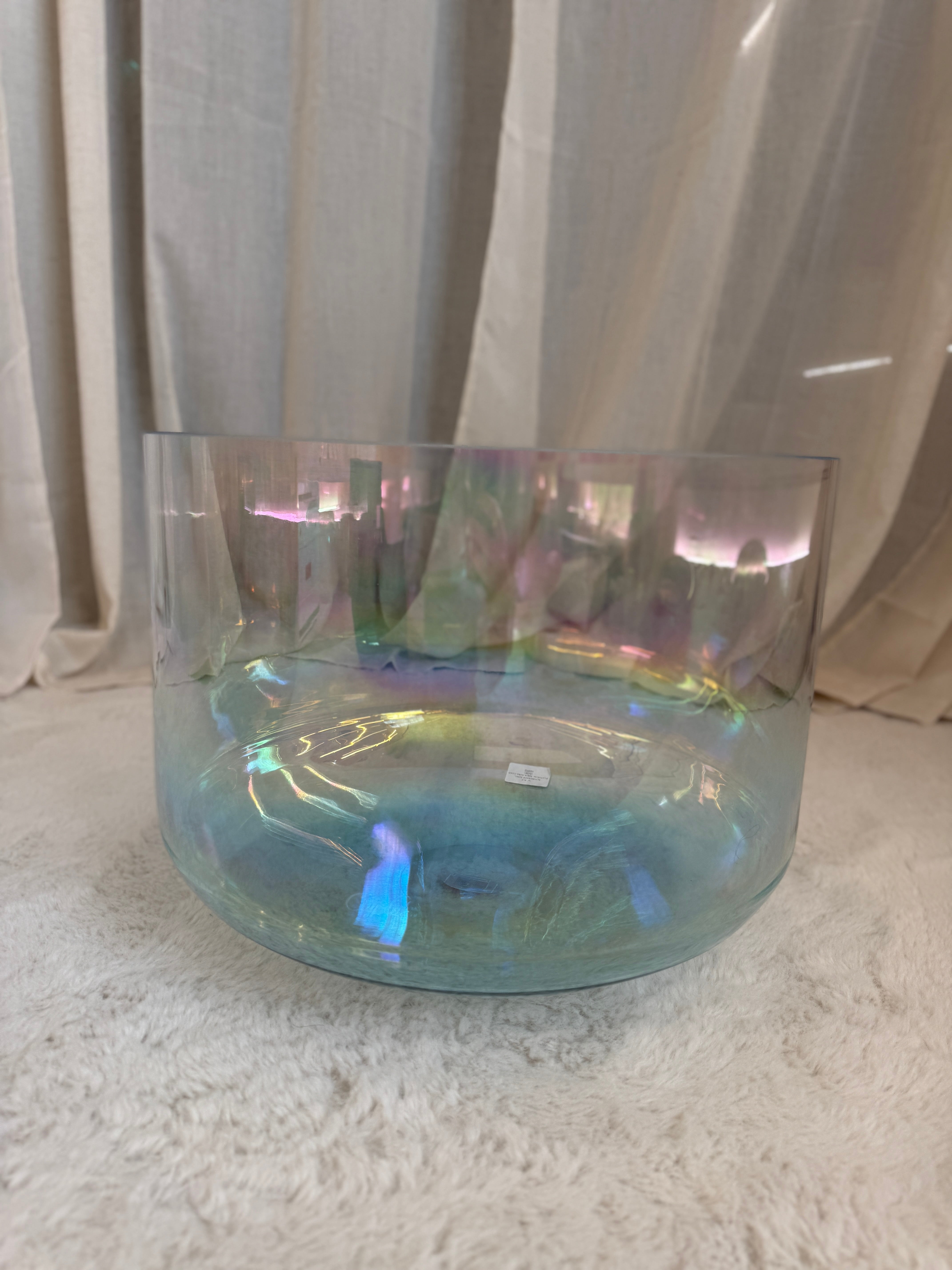 16" A+5 Supergrade Platinum, Aqua Aura Gold 161092 Crystal Tones® Alchemy Singing Bowl