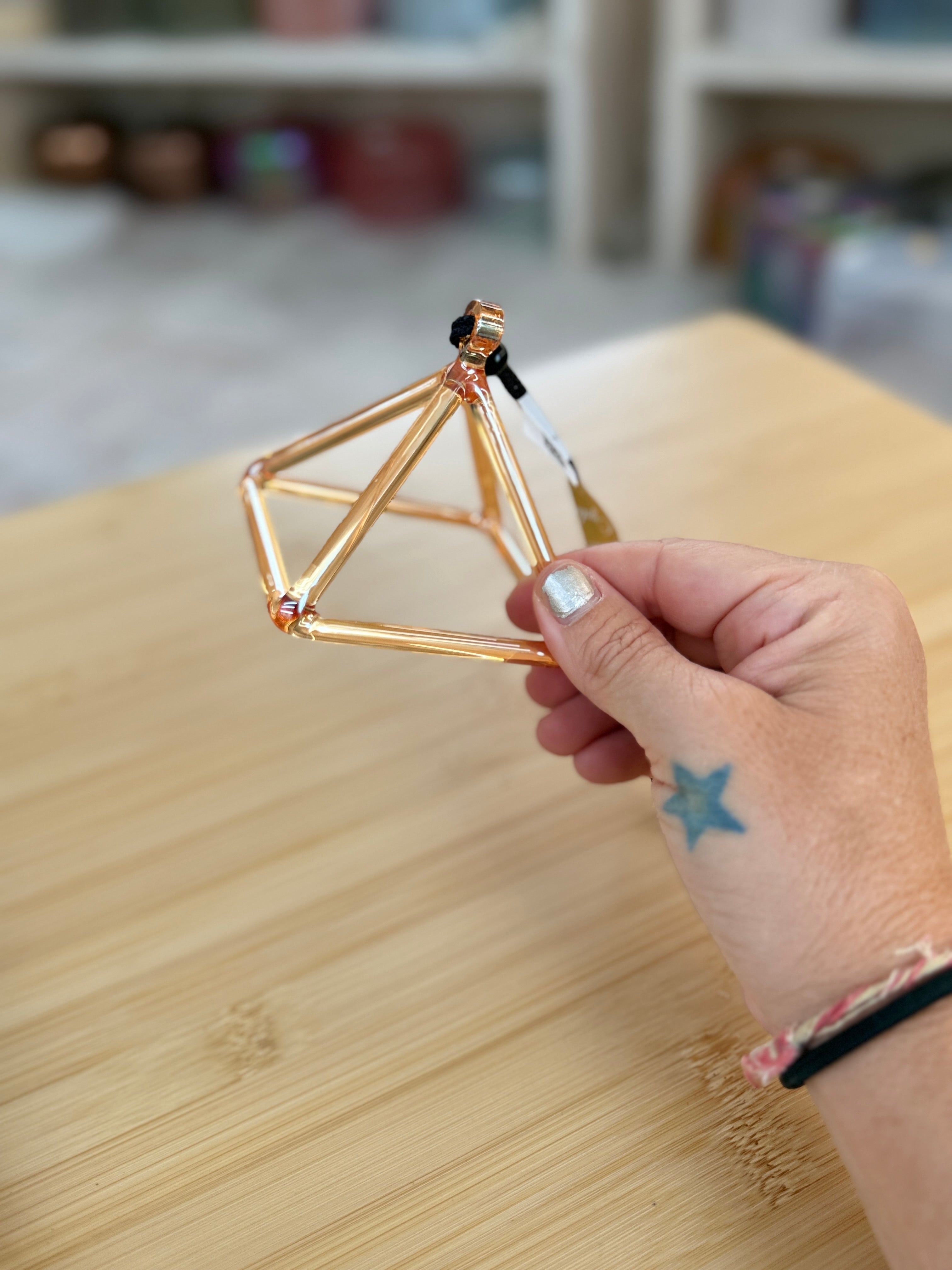 3" D+45 Grandmother 155186 Crystal Tones® Alchemy Singing Pyramid